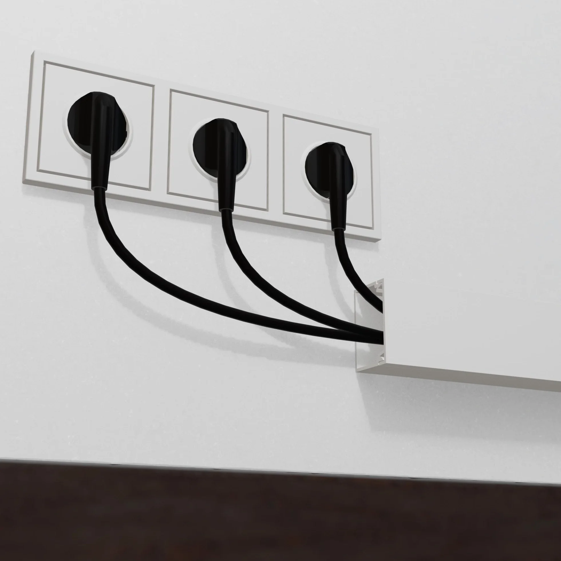 EDO Goulotte de Câble 100x60 mm Cache-Câble Blanc 2m - Goulotte PVC avec Couvercle à Clipser - Cache Câble Mural en Saillie - Goulotte Décorative TV, Bureau, Salon