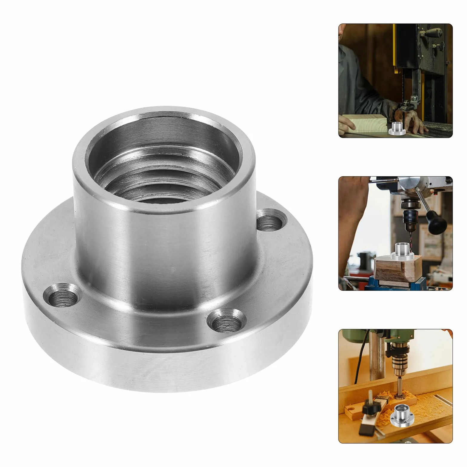 Adaptateur Mandrin Tour Bois en Acier Filetage 1-8tpi 2 Pouces Serrage Stable et Usinage Précis pour Projets de Travail du Bois Accessoire pour Amateurs et Professionnels