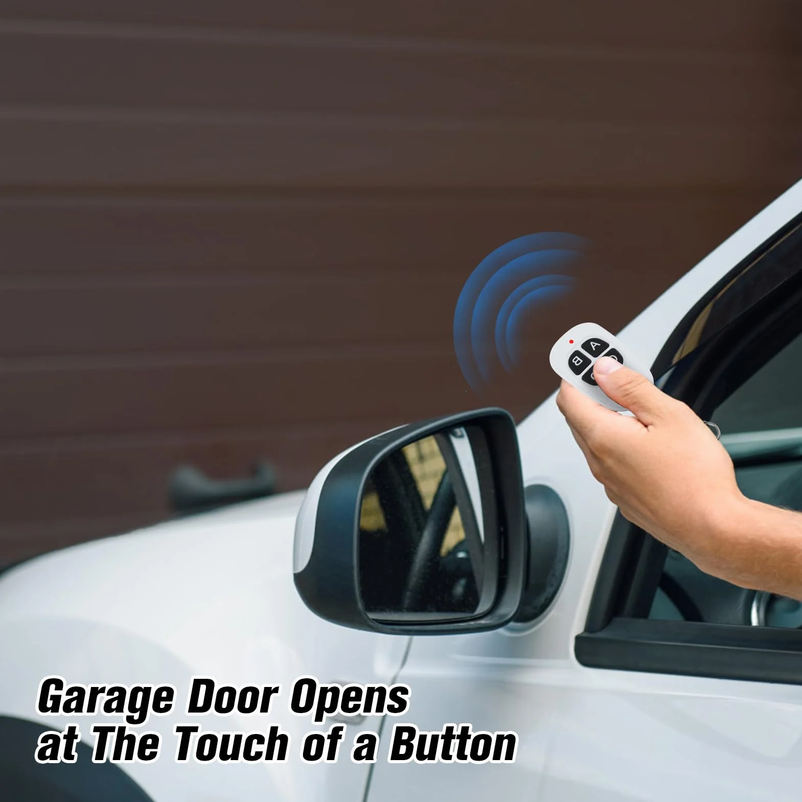 Telecommande Universelle Portail Blanc, Bip Garage Télécommande Porte Clés Universel Sans Fil Voiture, Programmables pour Voiture Garage Porte à 4 Touches pour Portail Automatique Large de Routin