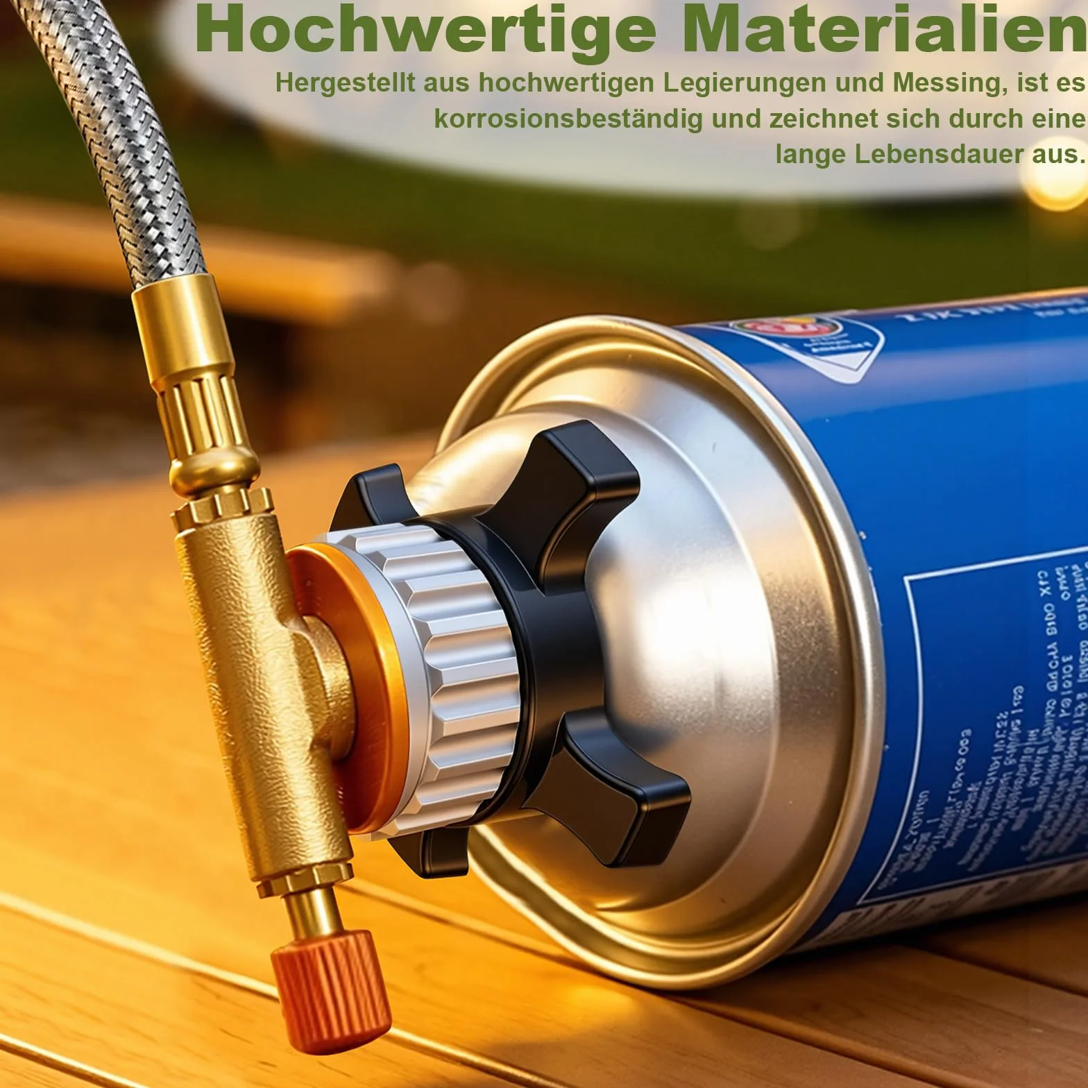 Adaptateur Cartouche Gaz Campingaz CV Easy Clic vers Valve EN417 Raccord Baïonnette Fileté 7/16" Réchaud