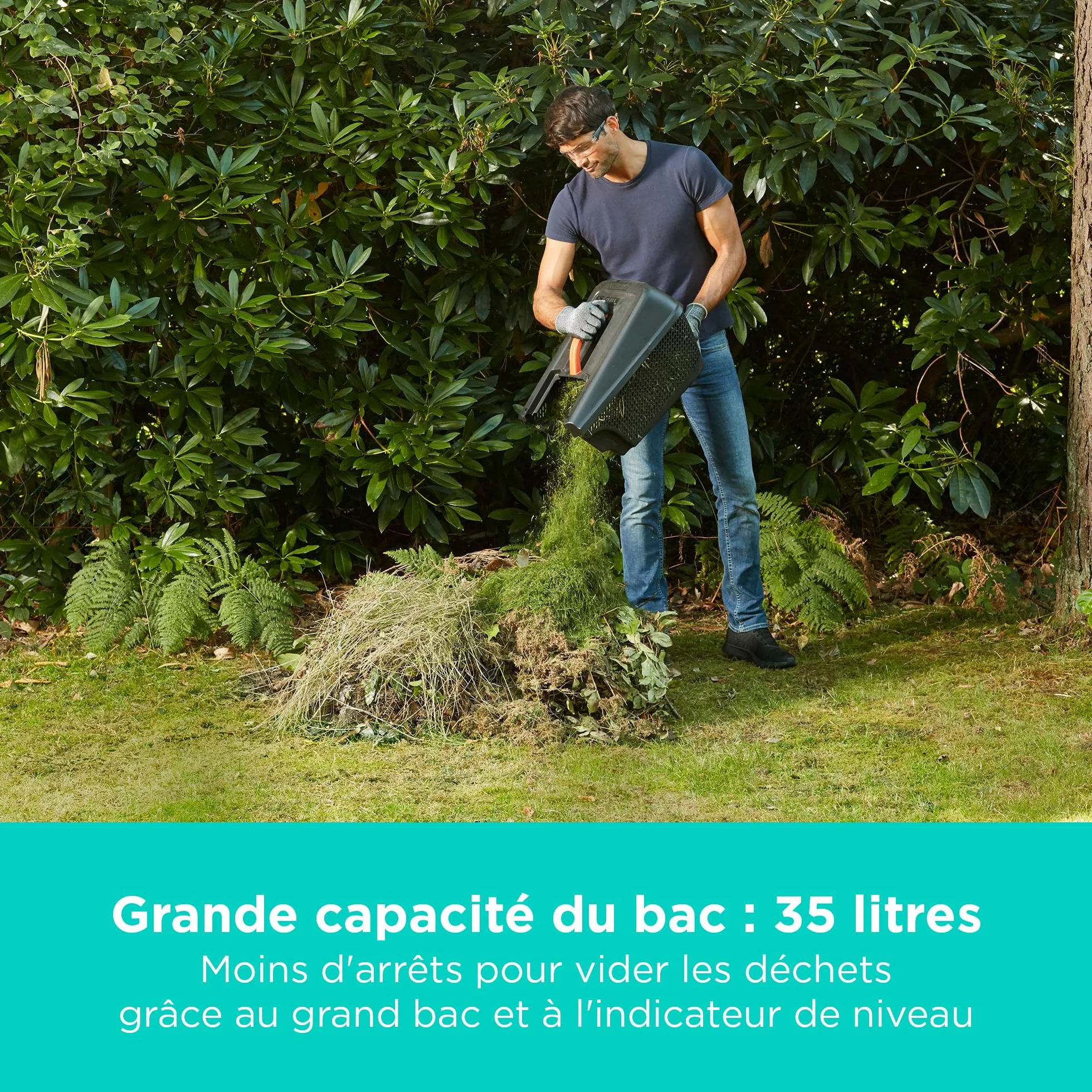 BLACK+DECKER Tondeuse à Gazon électrique 1000 W 32 cm 3 hauteurs réglables 30 L BEMW351-QS