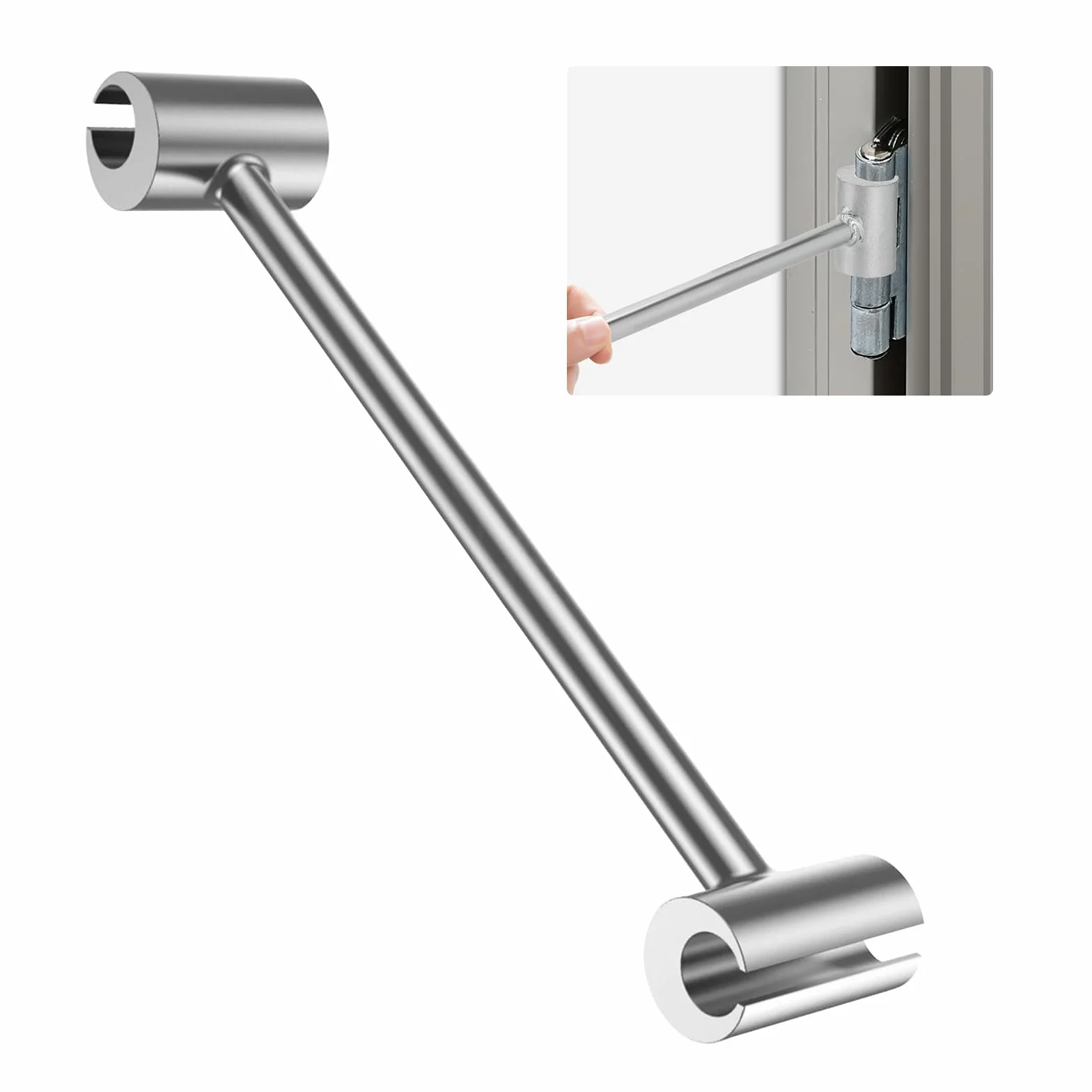 Cle Reglage Porte Outil de Réglage de Charnière de Porte, Paumelles de Porte, Plaque Reparation Charniere Porte, pour Porte Coupe-feu, Portes de Salle Blanche, Portes de Sécurité 23+25mm