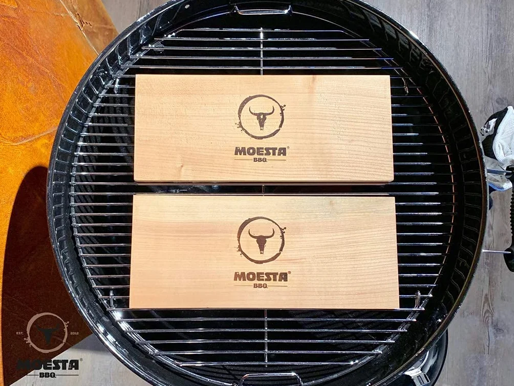 Lot de 2 Planches en Bois d'aulne Réutilisables sans écorce Grande Taille