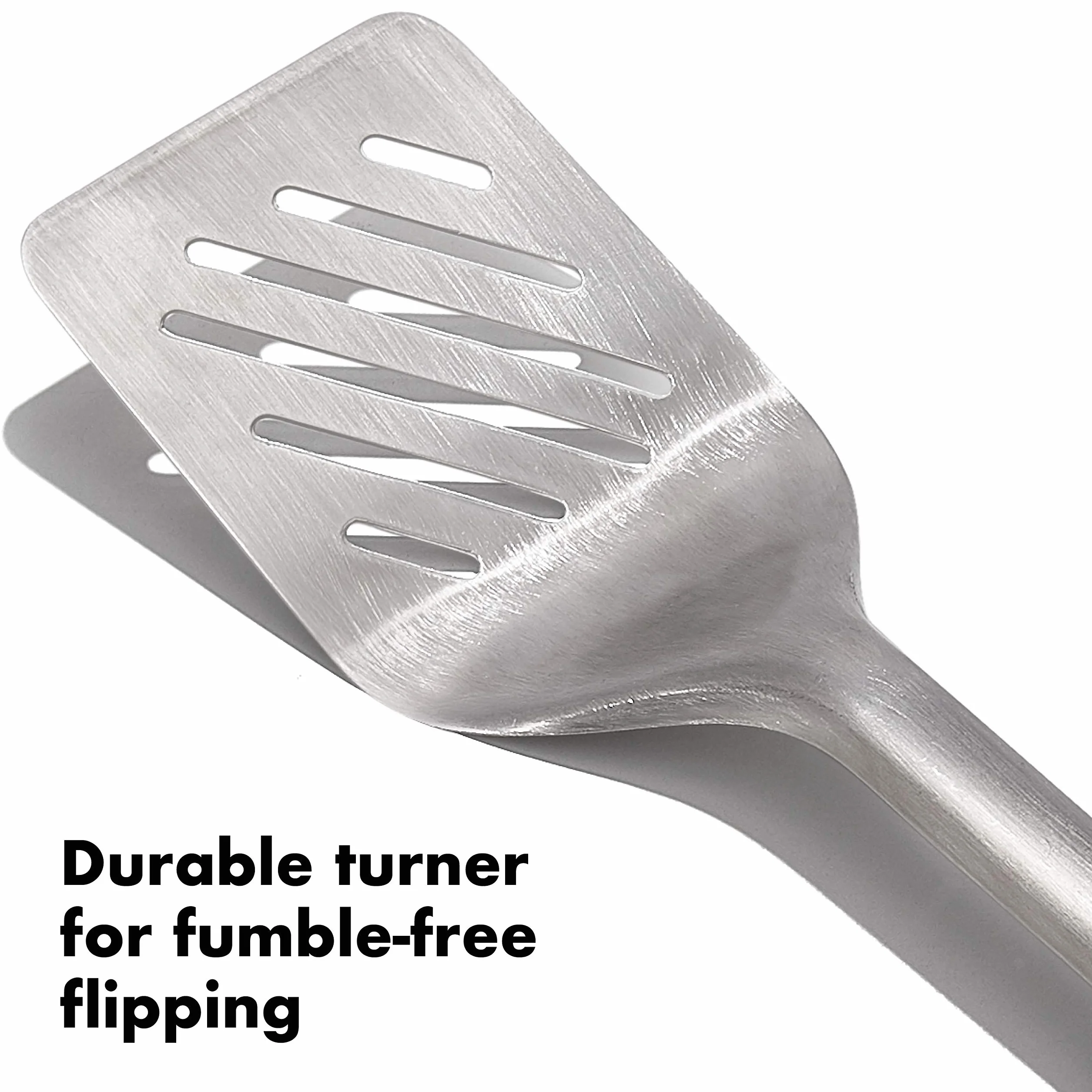 OXO Good Grips Juego de espátula y pinzas para barbacoa de Acero inoxidable