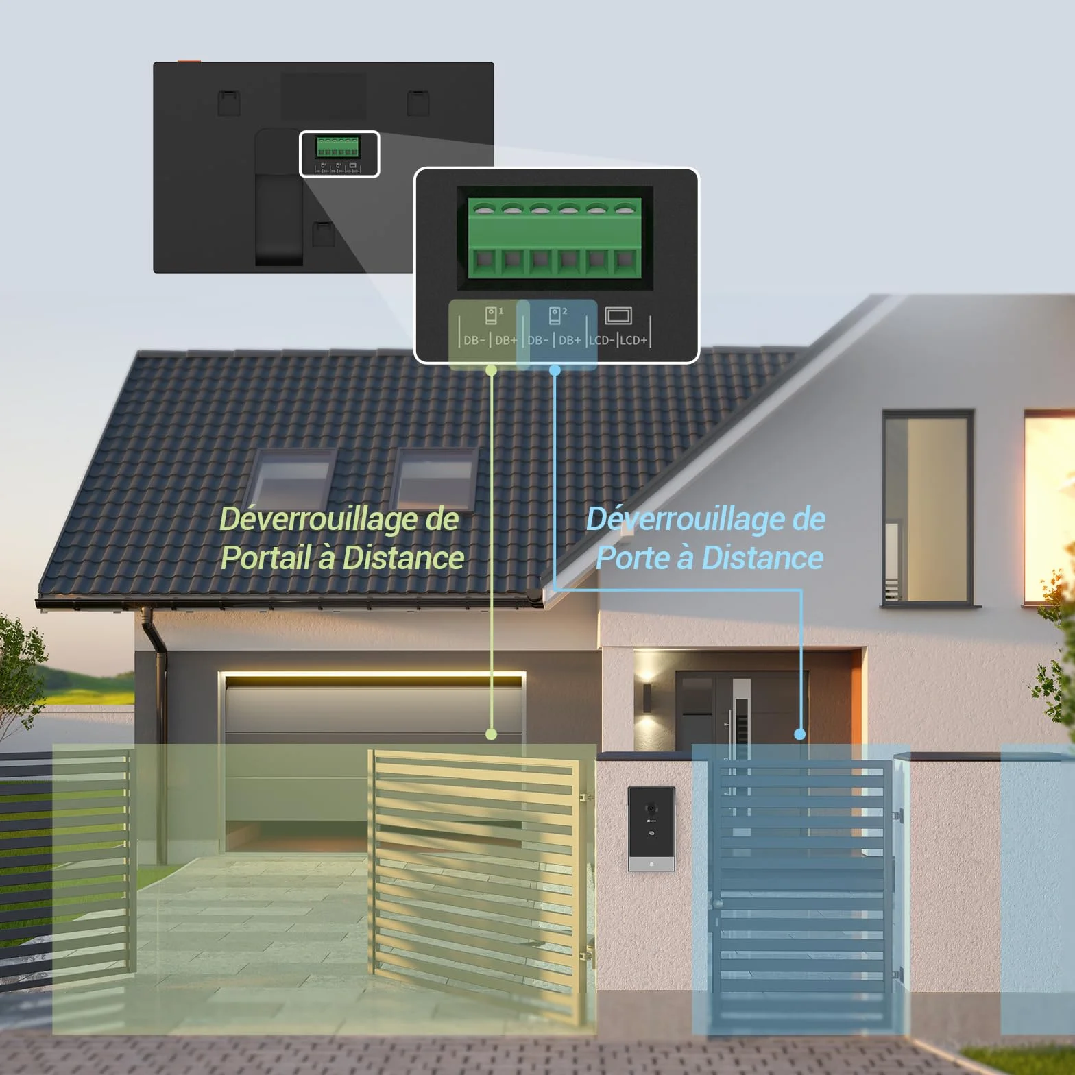 EZVIZ CP7 2K Visiophone Connecté Interphone Vidéo 7 Pouces Moniteur Tactile Unlock à Distance 2 Fils Détection Humaine RFID Audio Bidirectionnel Vision Nocturne Étanche WiFi bi-Bande