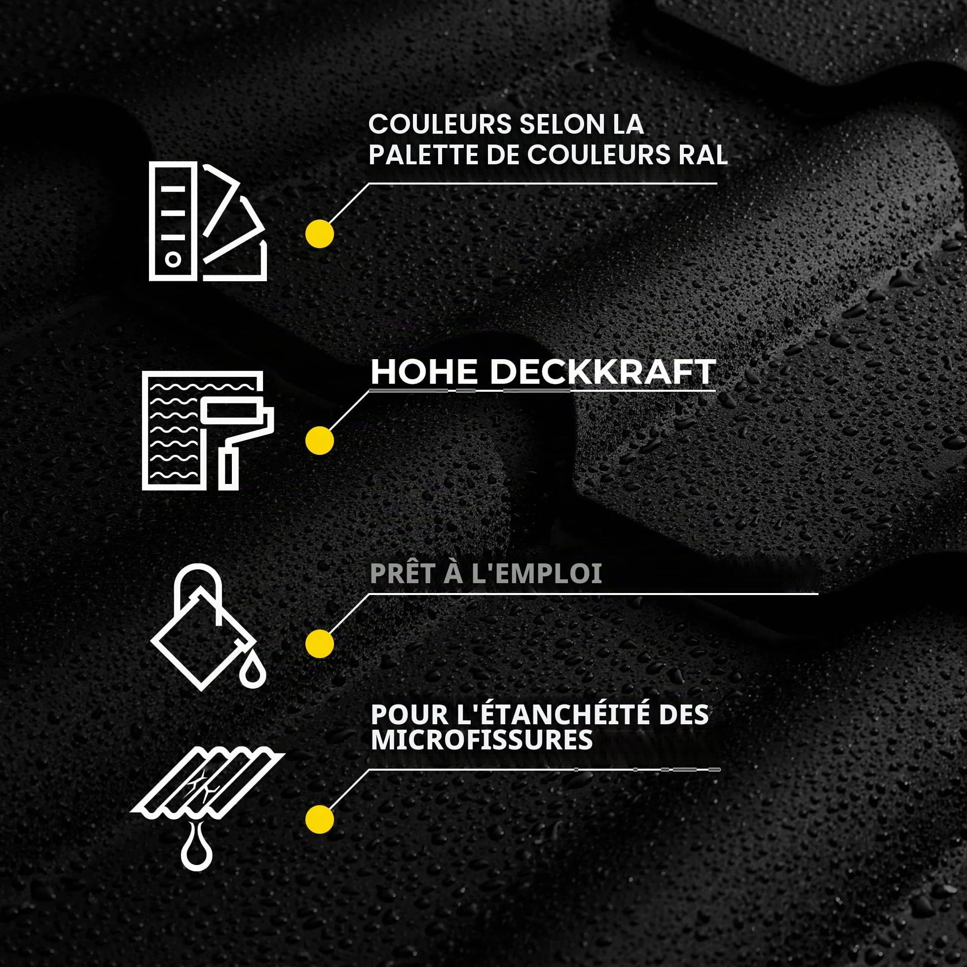 Isolbau Peinture pour toit - 1,5 kg - Couleur RAL - Peinture de façade Nano - Résistante aux intempéries - Sans solvants, imperméable, résistante aux UV - Anthracite