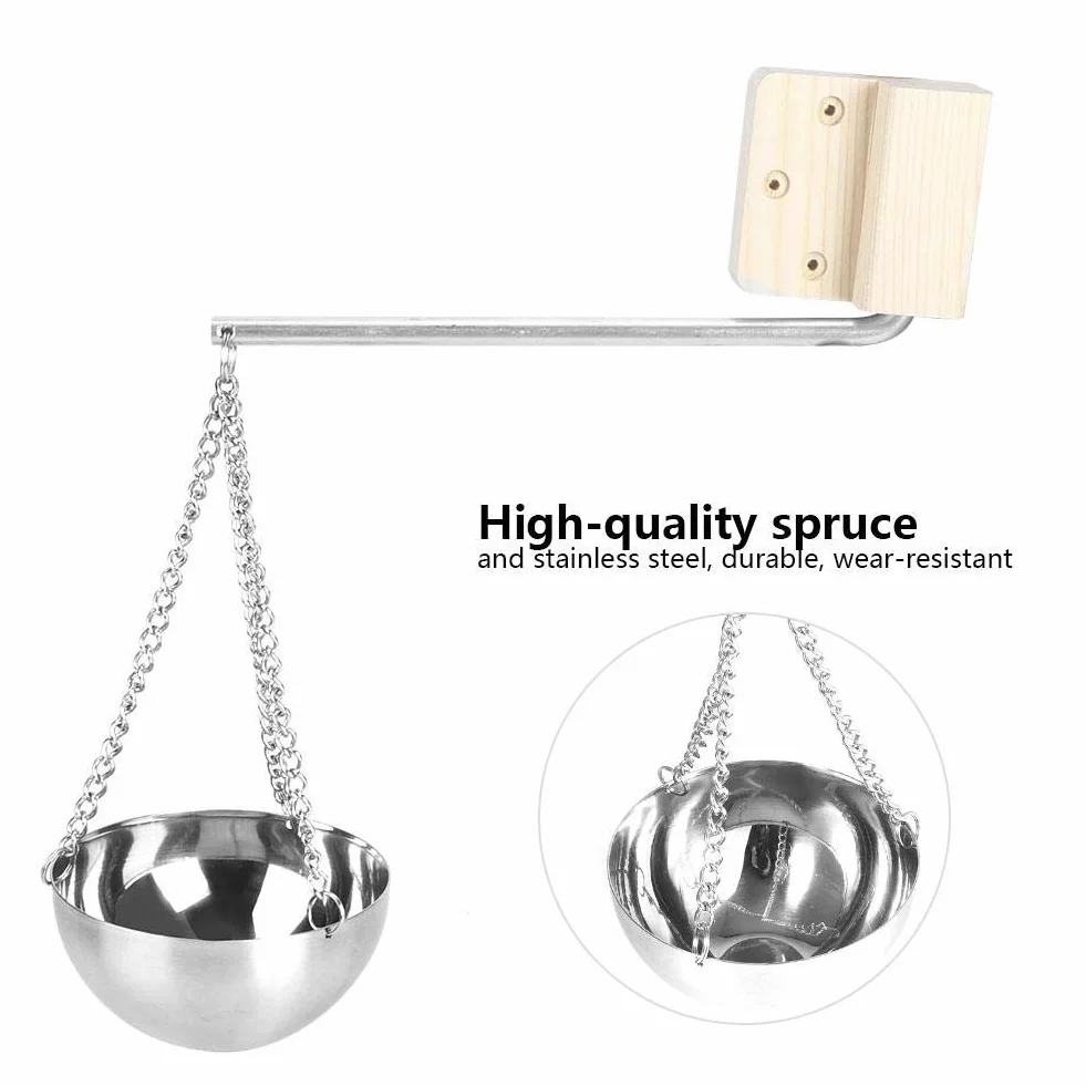 Bol D'arôme De Sauna, Sauna Bowl en Acier Inoxydable Aromathérapie Huile Tasse Sauna & Spa Support D'huile Essentielle Sauna Room Accessoires 120 ML