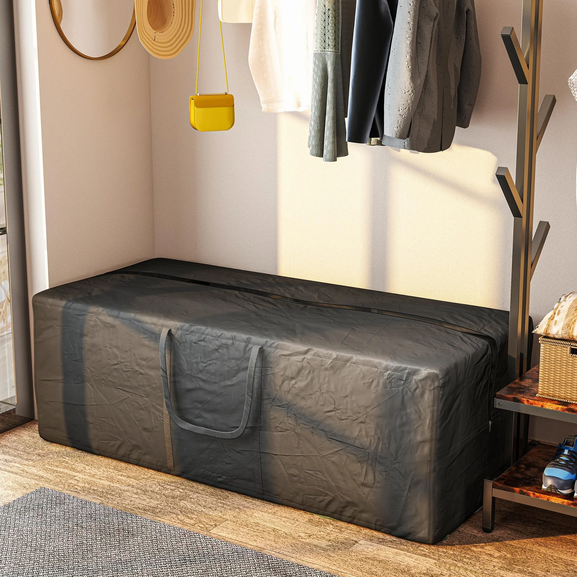 Outsunny Sac de rangement 600D Oxford 840L 100kg UV30+ étanche 175x80x60 cm Noir
