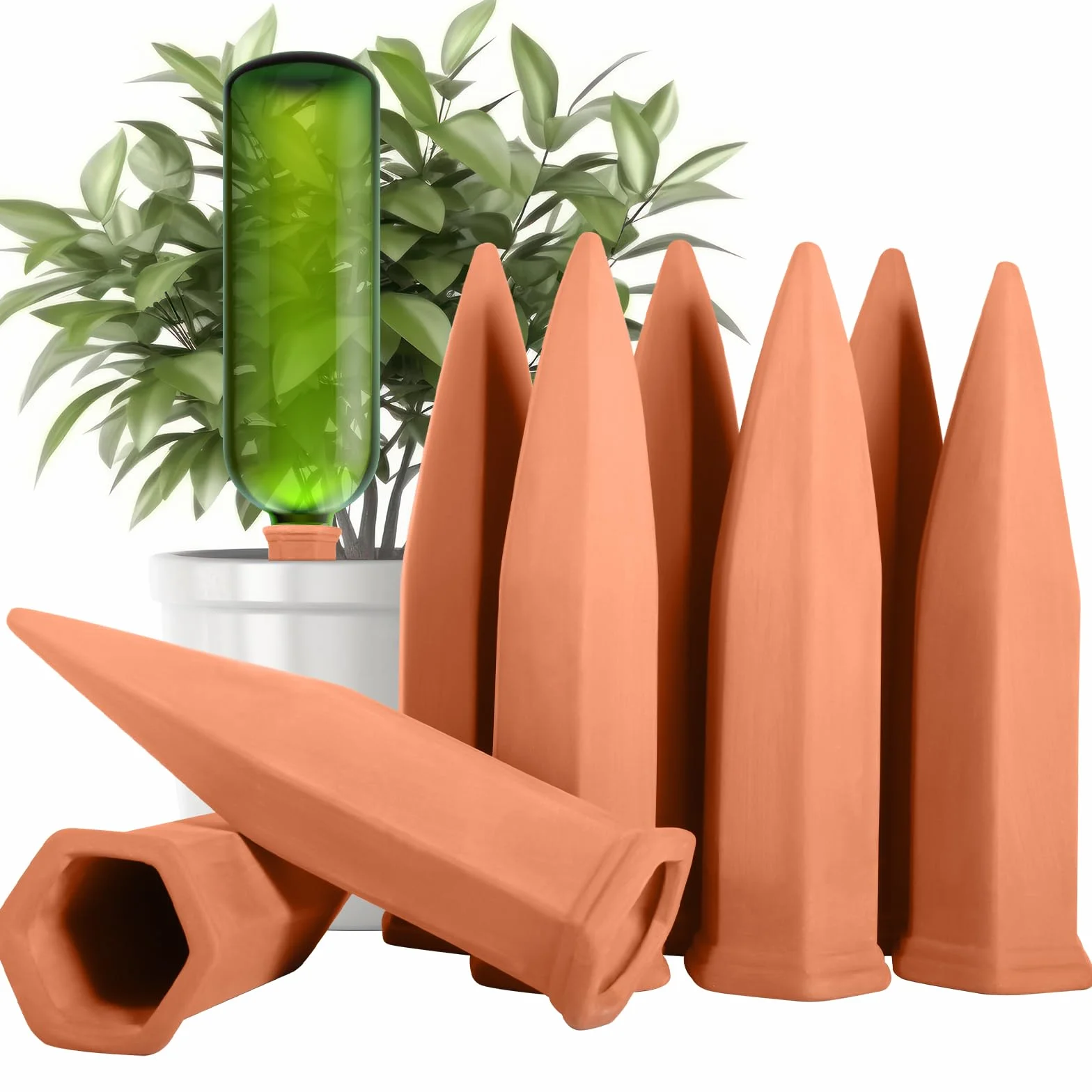 Frasheng Cône d’arrosage Argile, Système d'irrigation automatique, Kit goutte à goutte pour plantes en pot