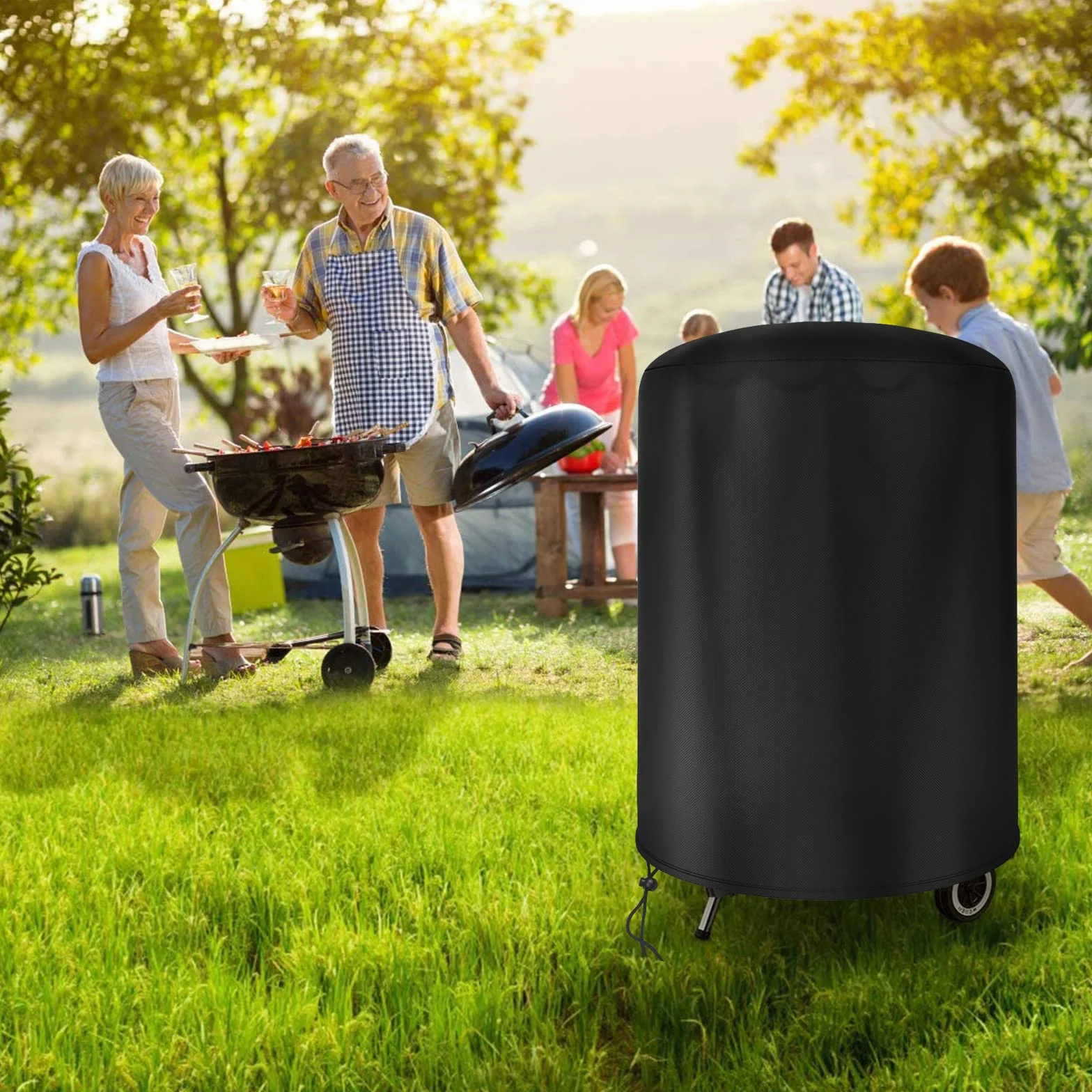 Housse Barbecue Weber 57cm Imperméable 500D Oxford Rond 71x68cm