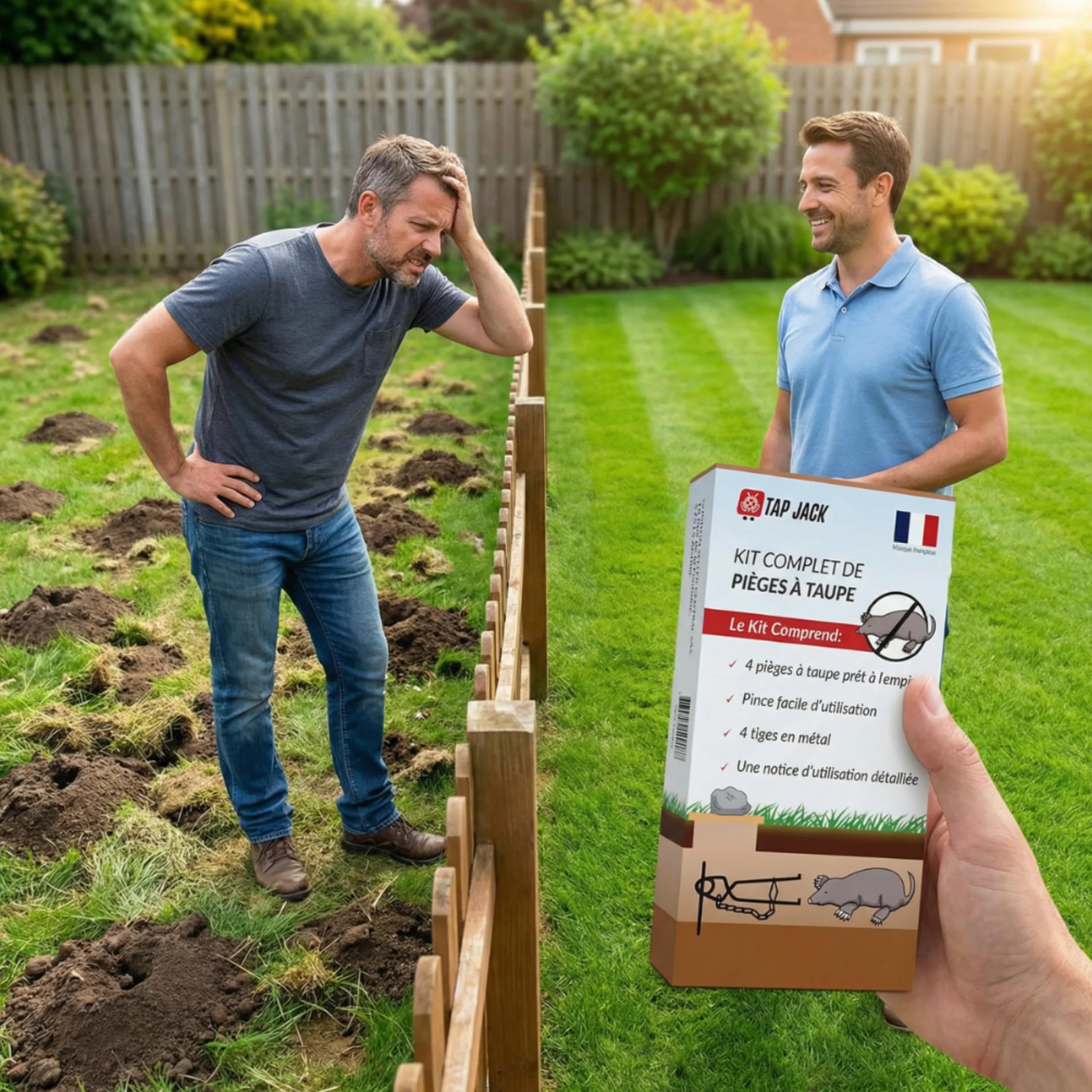 Pièges à Taupes Lot de 4 - Anti-Taupe Professionnel Efficace - Système Résistant - Contrôle Rapide et Naturel des Taupes