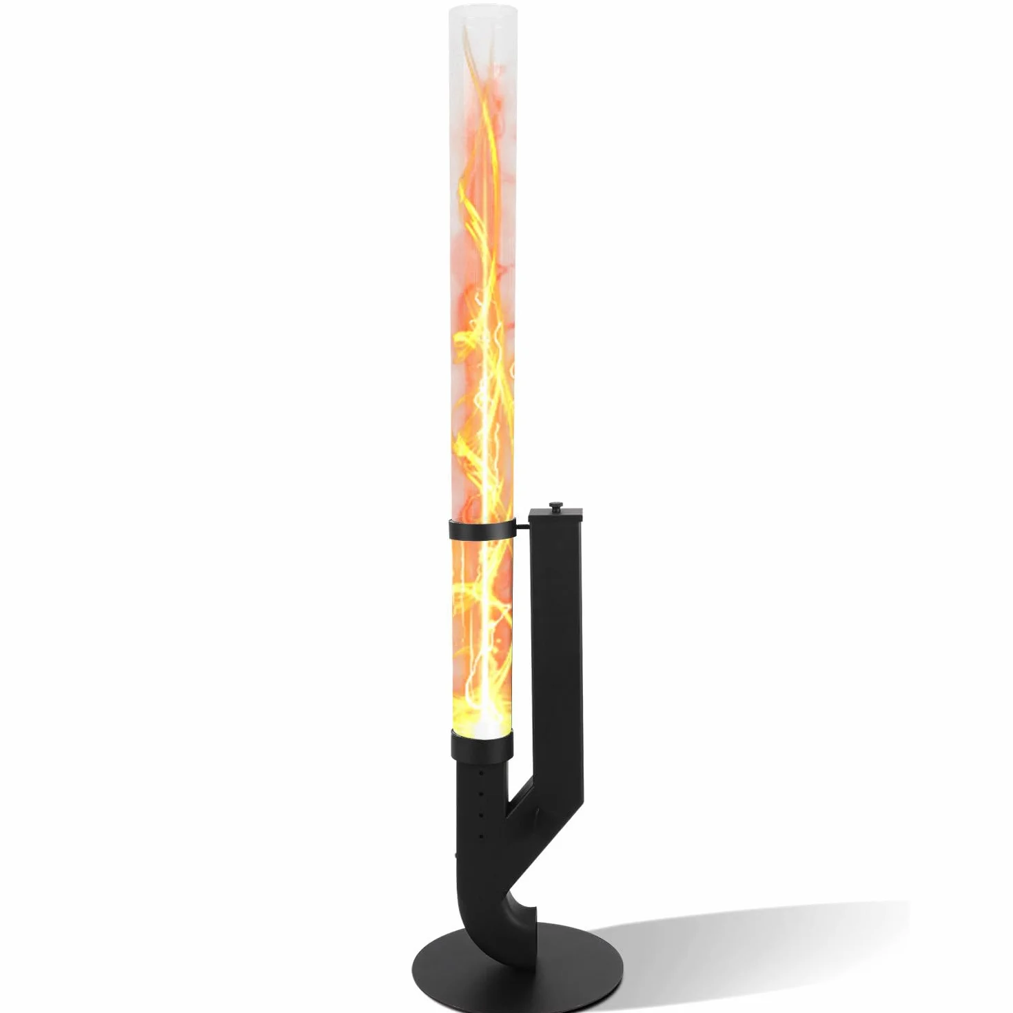 Tube de feu à granulés en acier inoxydable 100 x 8 cm colonne de feu pour jardin terrasse