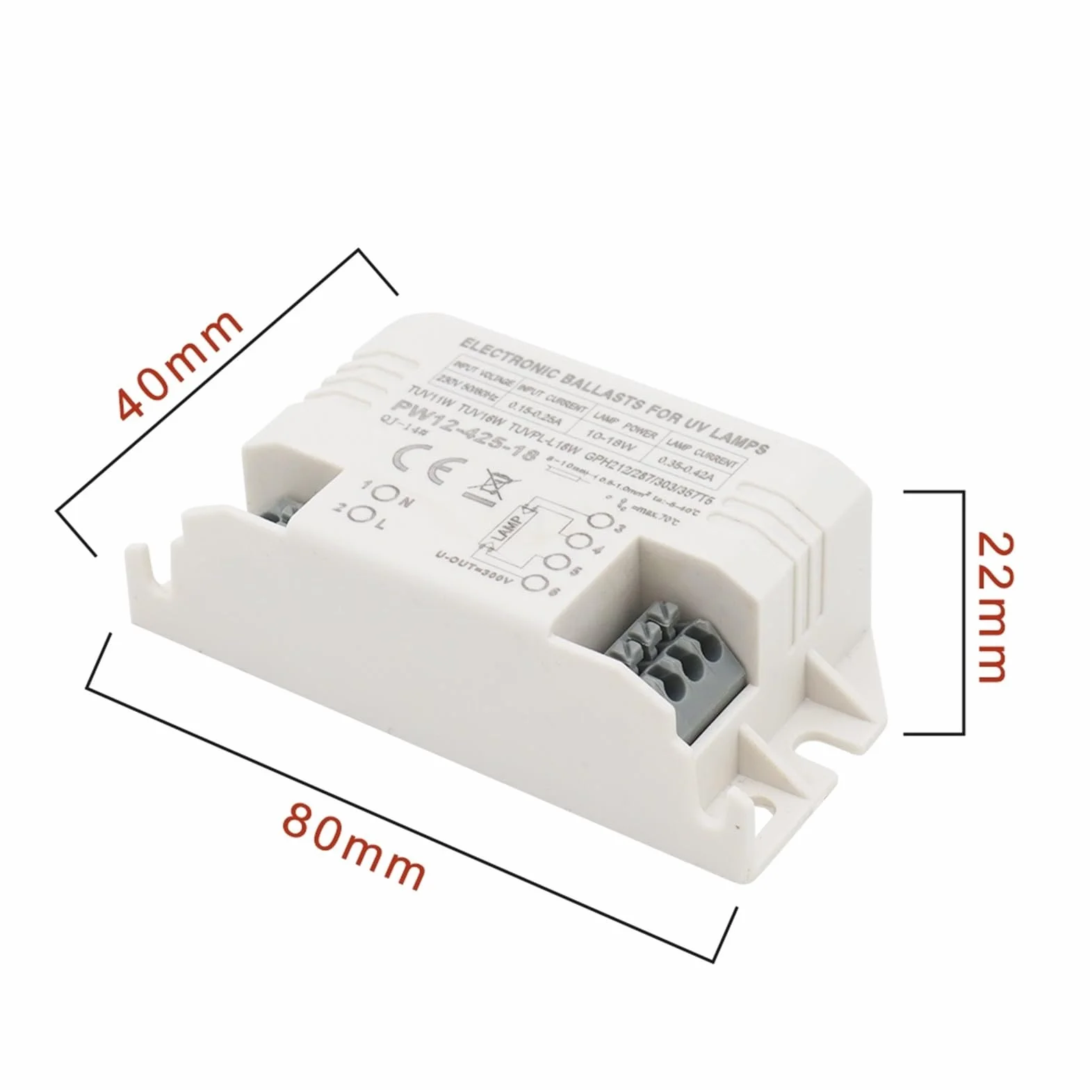 Ballasts électroniques universels 4-18 W AC220 V for Lampe UV Lampe de désinfection Germicide ultraviolette Lampes de stérilisation UVC