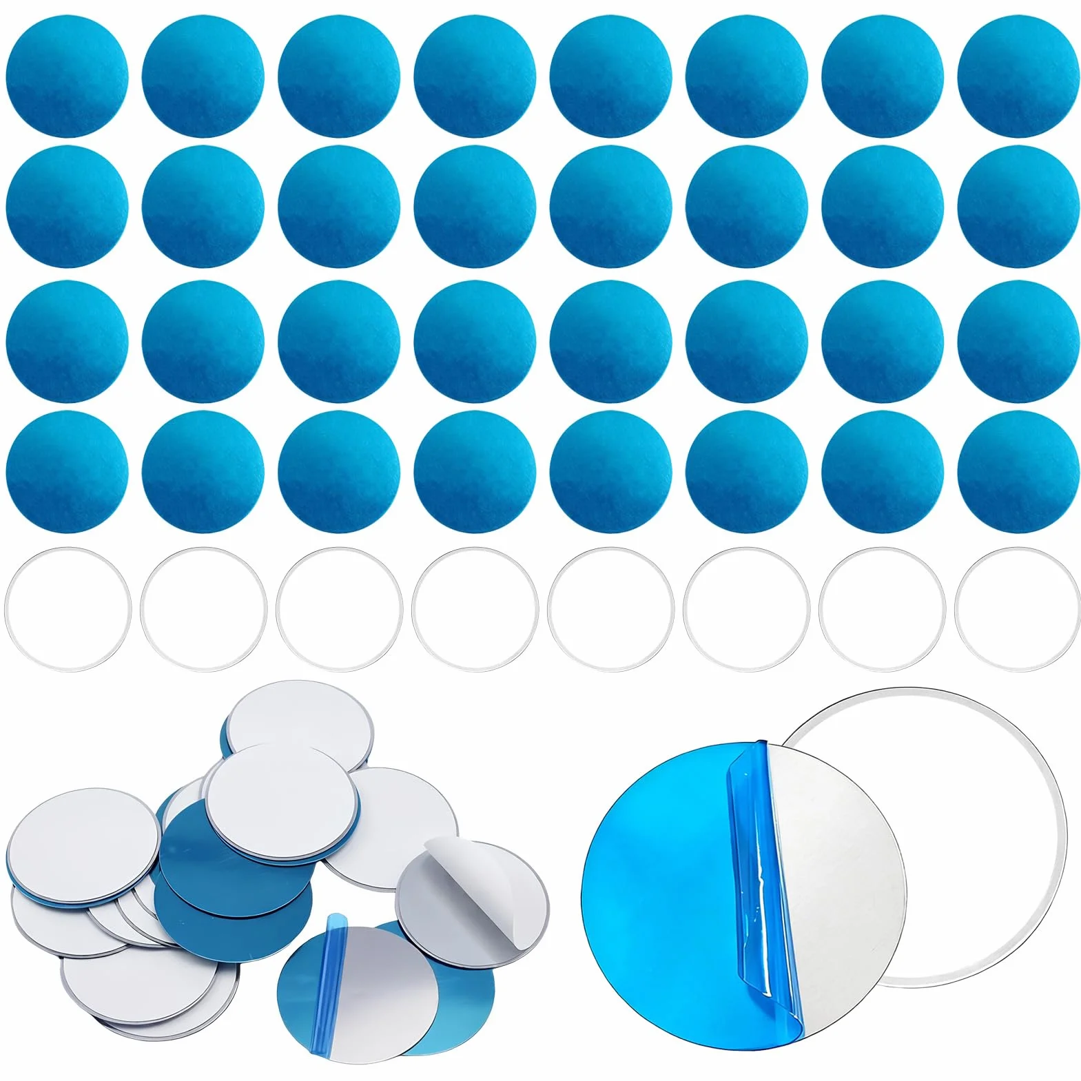 200 pcs Plaques Métalliques Adhésives, Plaque Métallique Ultra Fine 0,3 mm, Plaque Metal Autocollante Universelle Smartphone et Support Téléphone Voiture