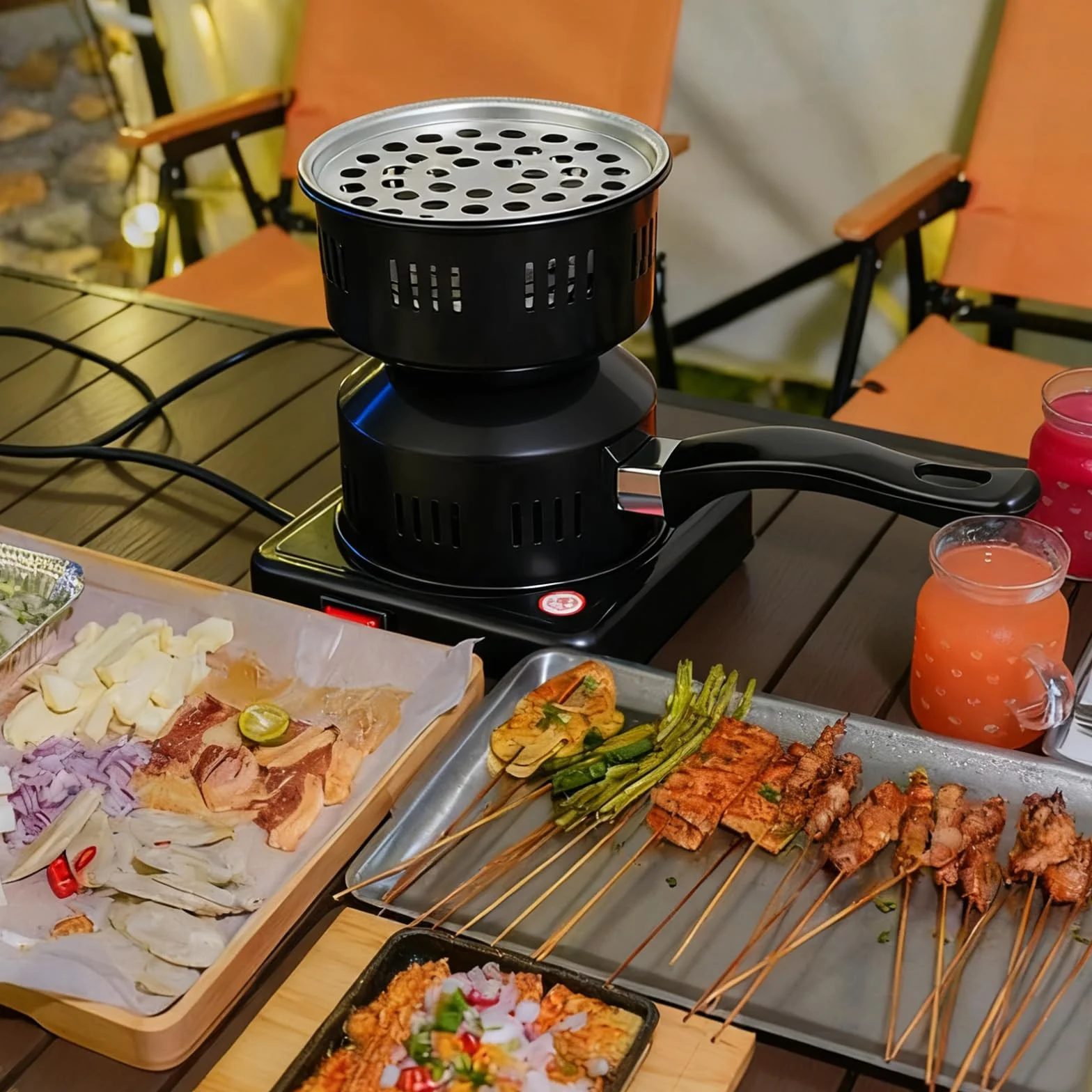 Allume-Charbon Électrique 500 W, Barbecue À Charbon, Brûleur À Charbon pour Cuisine et Camping