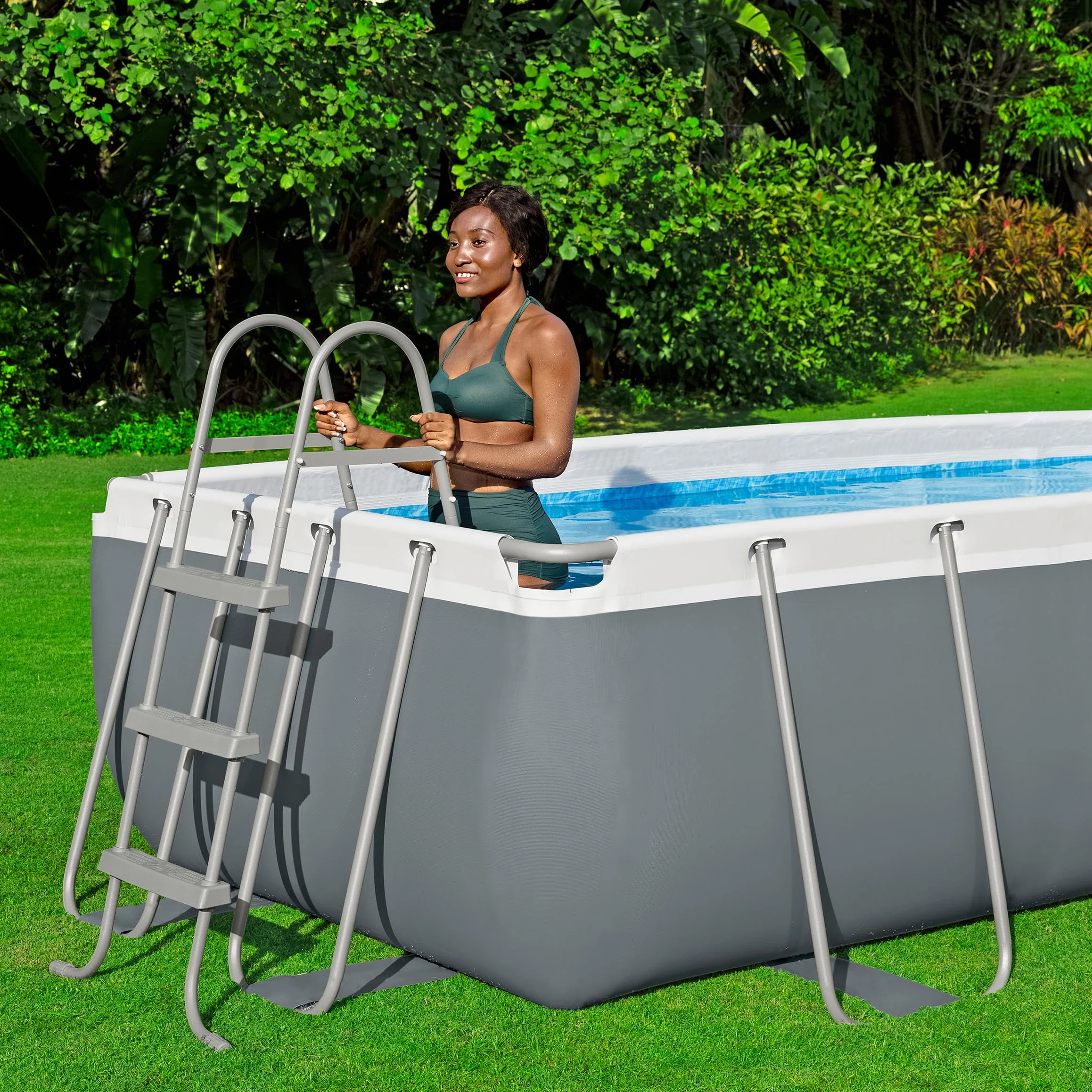 Bestway Steel Pro Max Kit Piscine Hors Sol 404 cm x 201 cm x 100 cm Gris