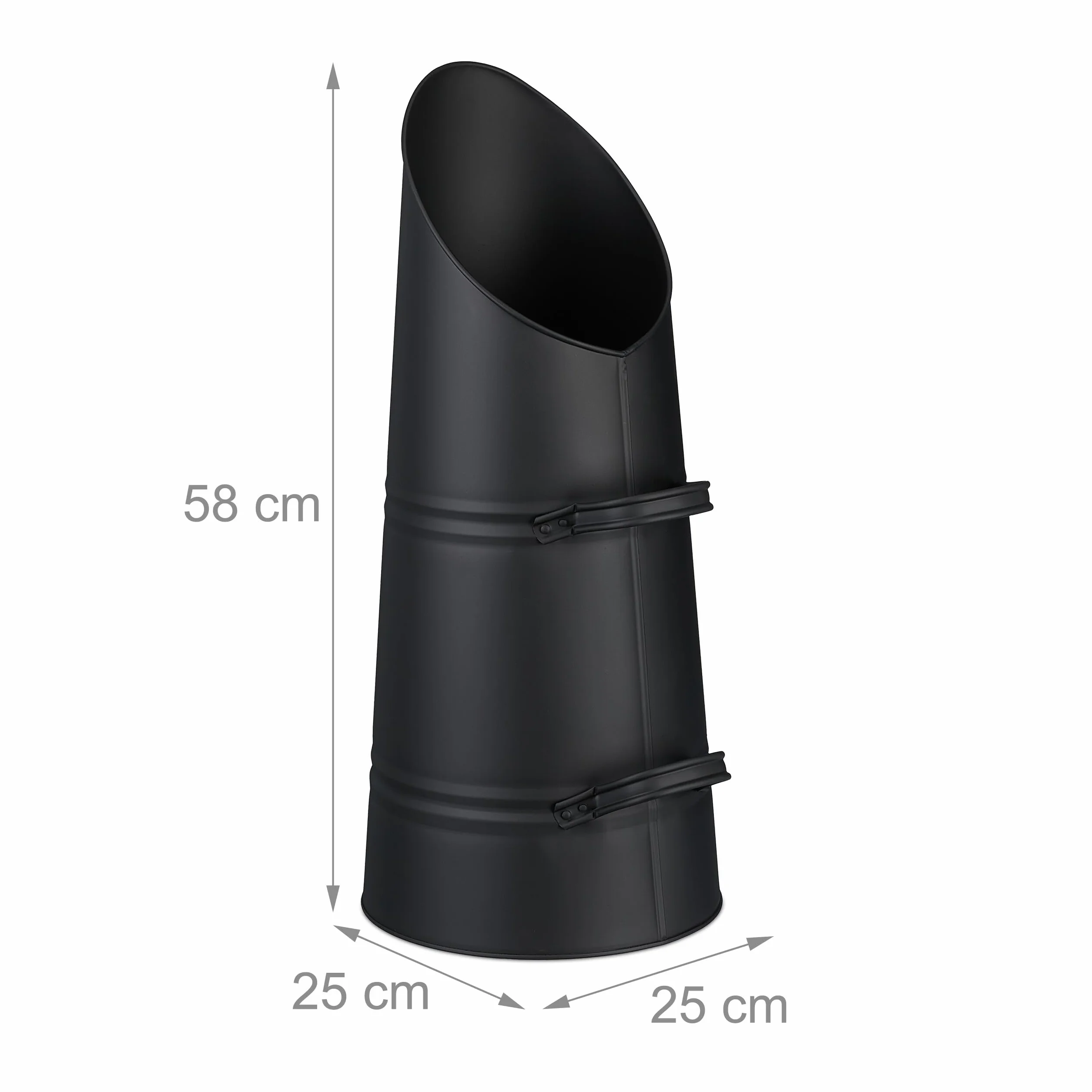 Relaxdays Charbonnière métallique 16 litres Noire