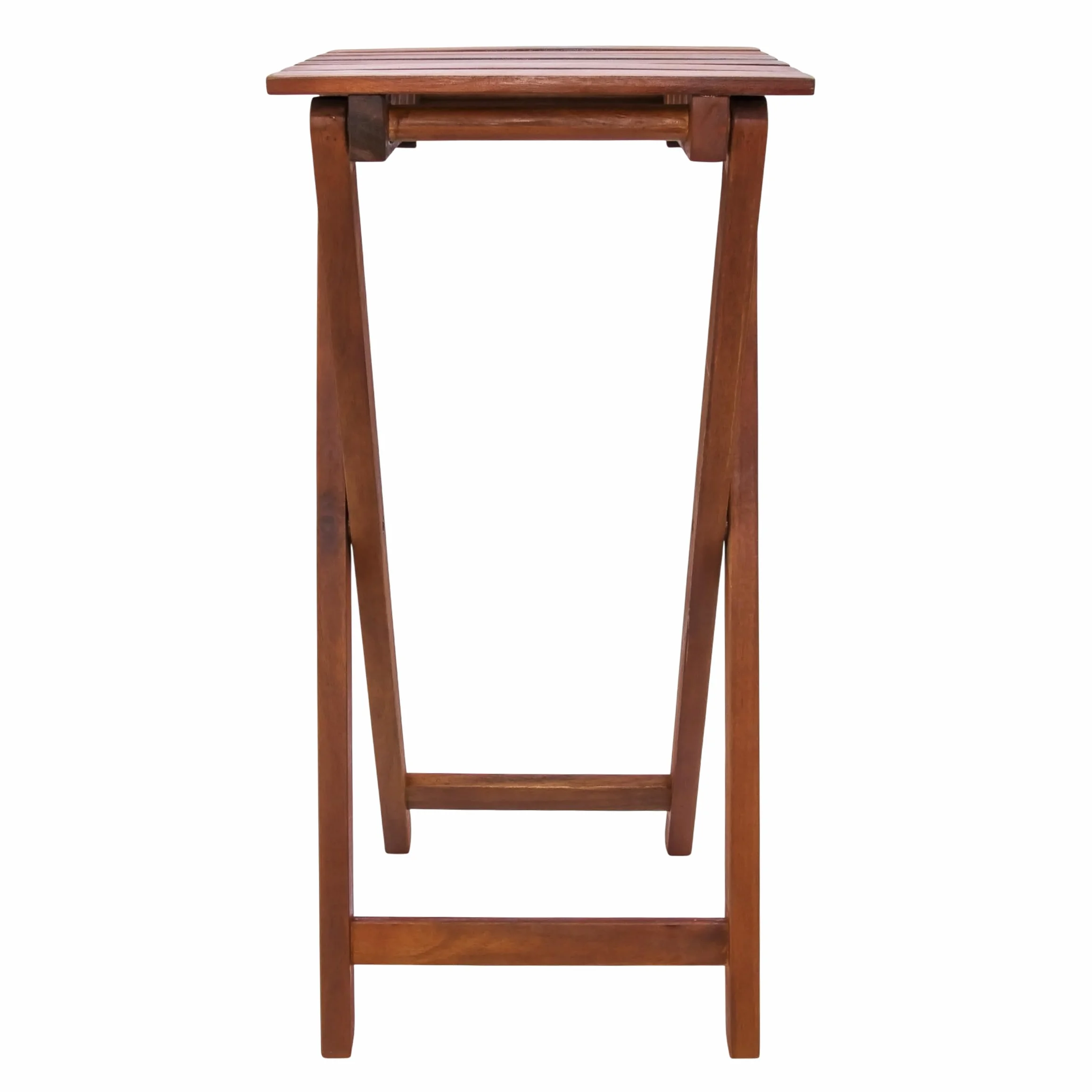 Spetebo Tabouret pliant en bois d'eucalyptus 62 cm - Tabouret de jardin