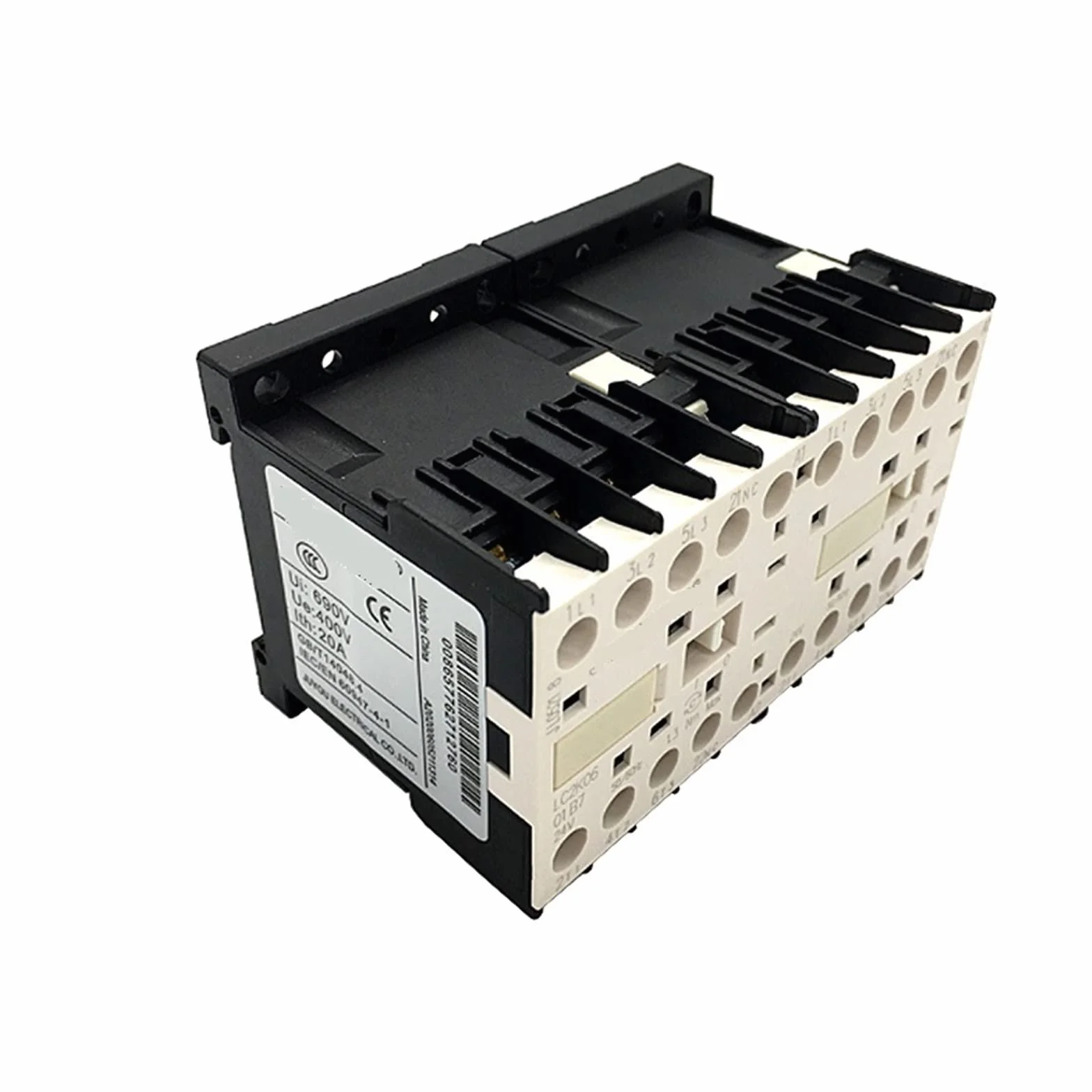 Contacteur ca LC2K0601 LC2K0610 NO NC verrouillage réversible Mini verrouillage mécanique 6A moteur avant et arrière 1 pièces (Color : AC110V F7 LC2K0601)