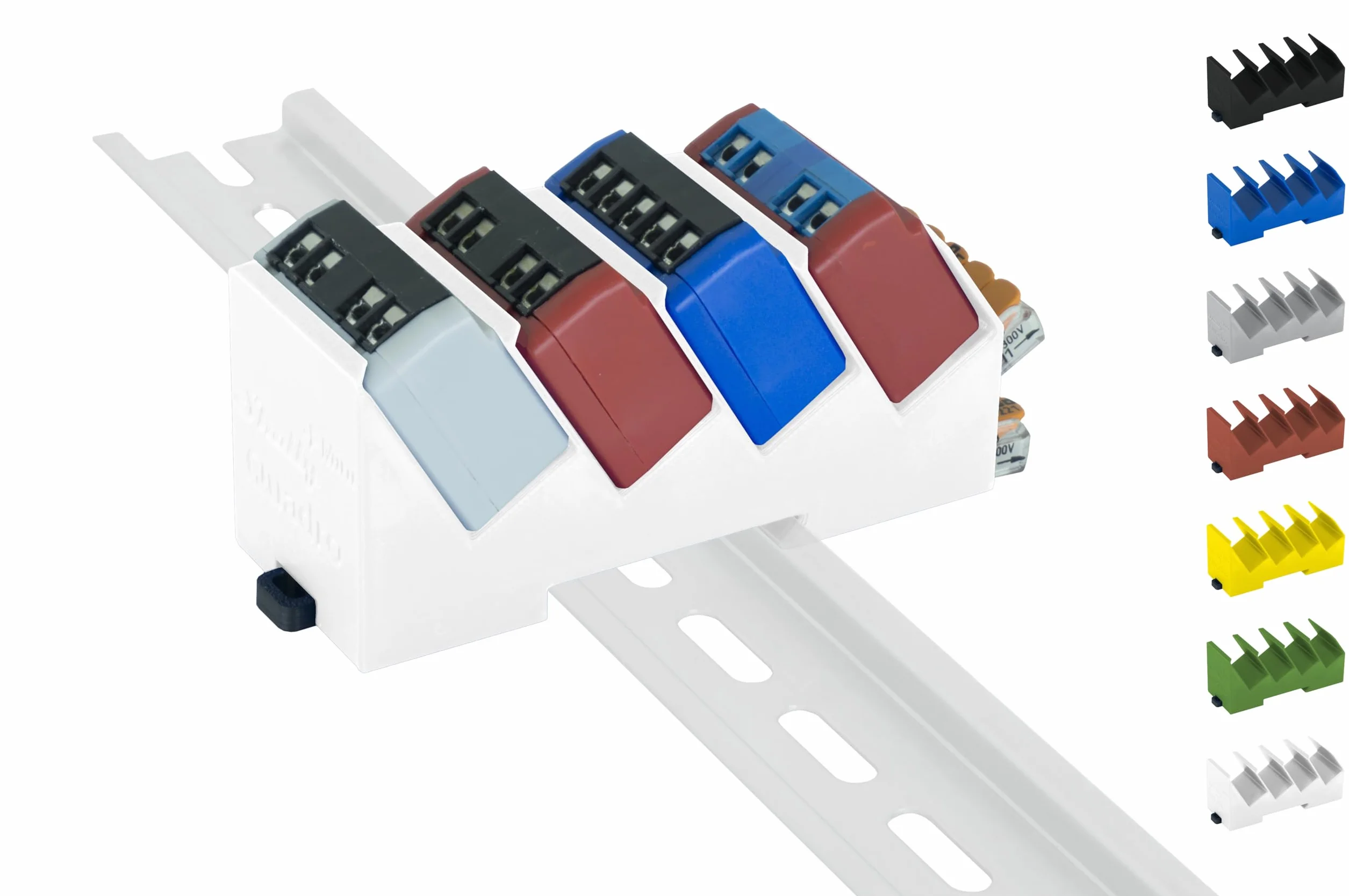 Shelly MINI Quadro Support de rail DIN 35 mm Blanc