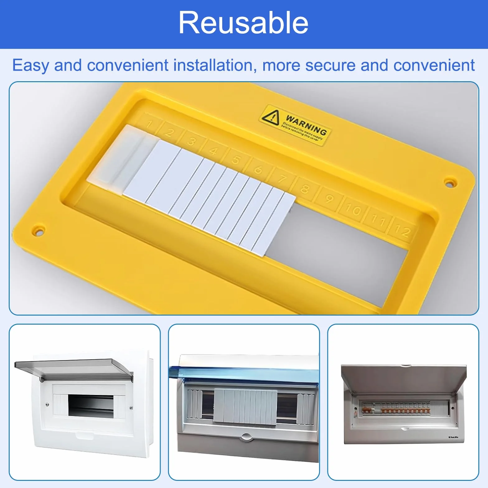24 Pièces Caches Modulaires pour Tableau Électrique, Obturateurs 6TE Extensibles 12TE, Compatibles F-Tronic Hager Hensel, Caches Aveugles pour Coffret