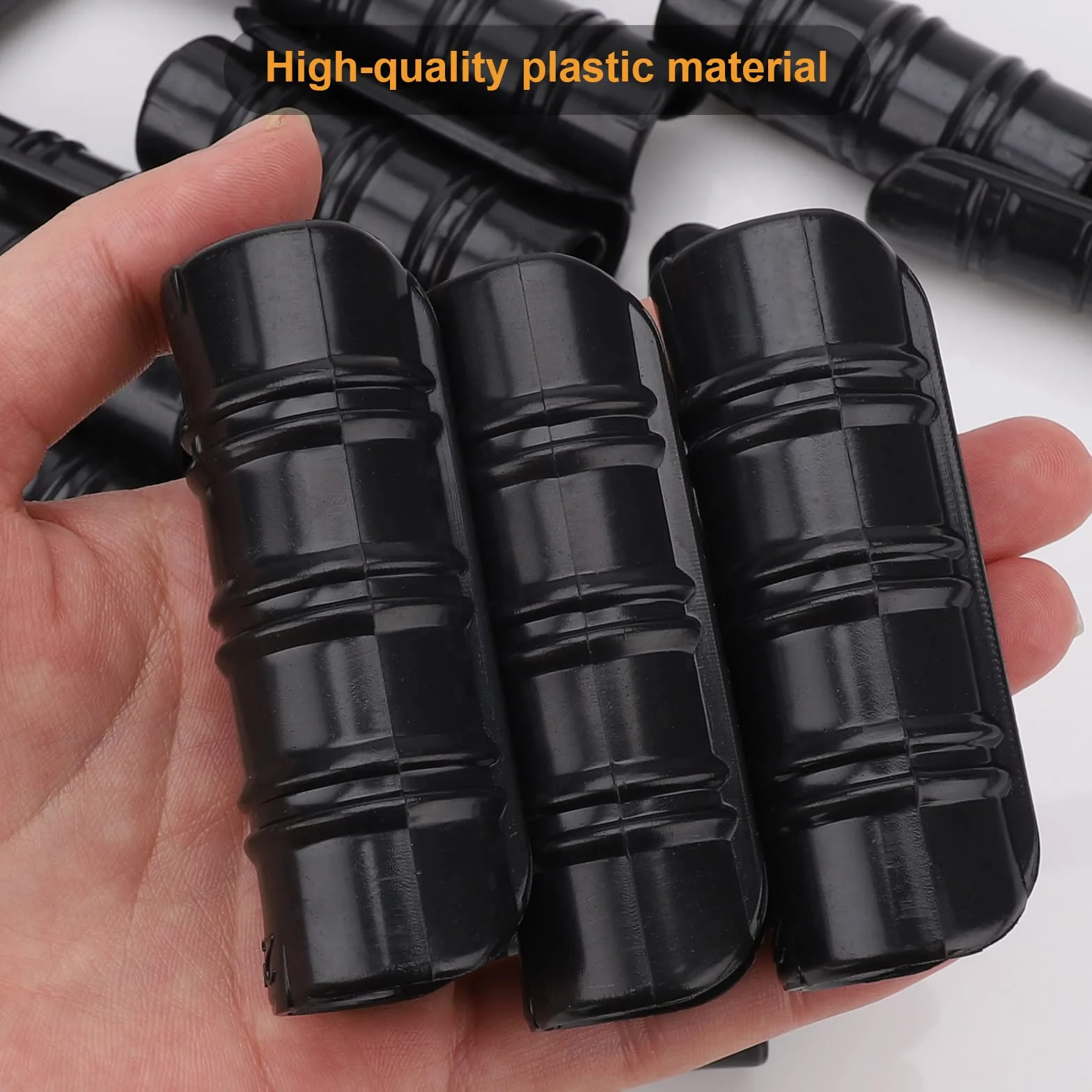 30 PCS Jardin Bâtiments Tube Clip, Clips en Plastique pour Serre Film, Noir 25mm
