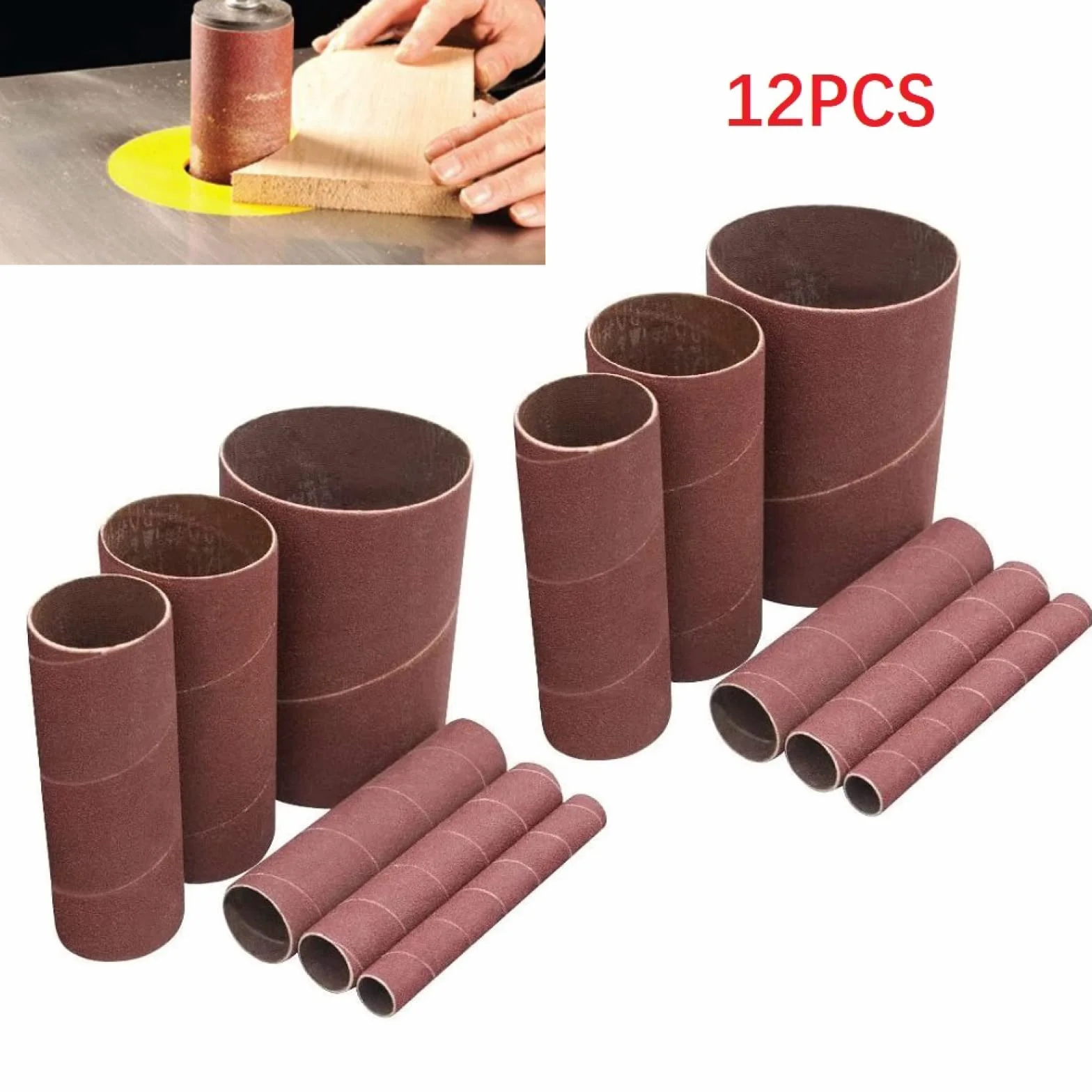 ZYWUOY Lot de 12 Manchons de Ponçage pour Ponceuse Oscillante de 11,4 cm en Aluminium, Grain 80/120, Compatible avec Bois, Métal, Plastique