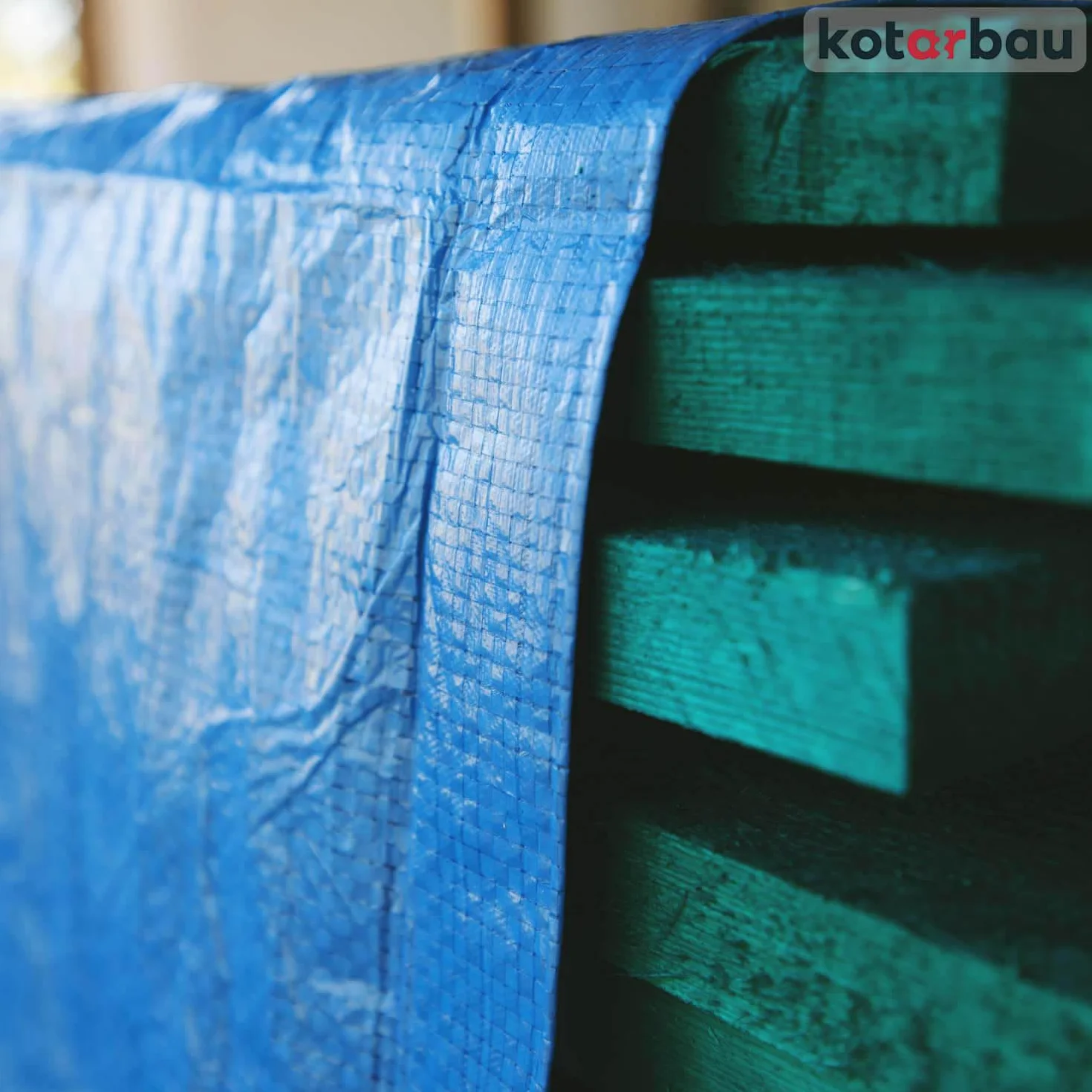 KOTARBAU® Bâche de Protection Extérieur - Polyéthylène - 5 x 5 m - Bleu - 75 g/m² - Bâche avec œillets - Anti UV - Toile de Protection - Couverture Impermeable Exterieu