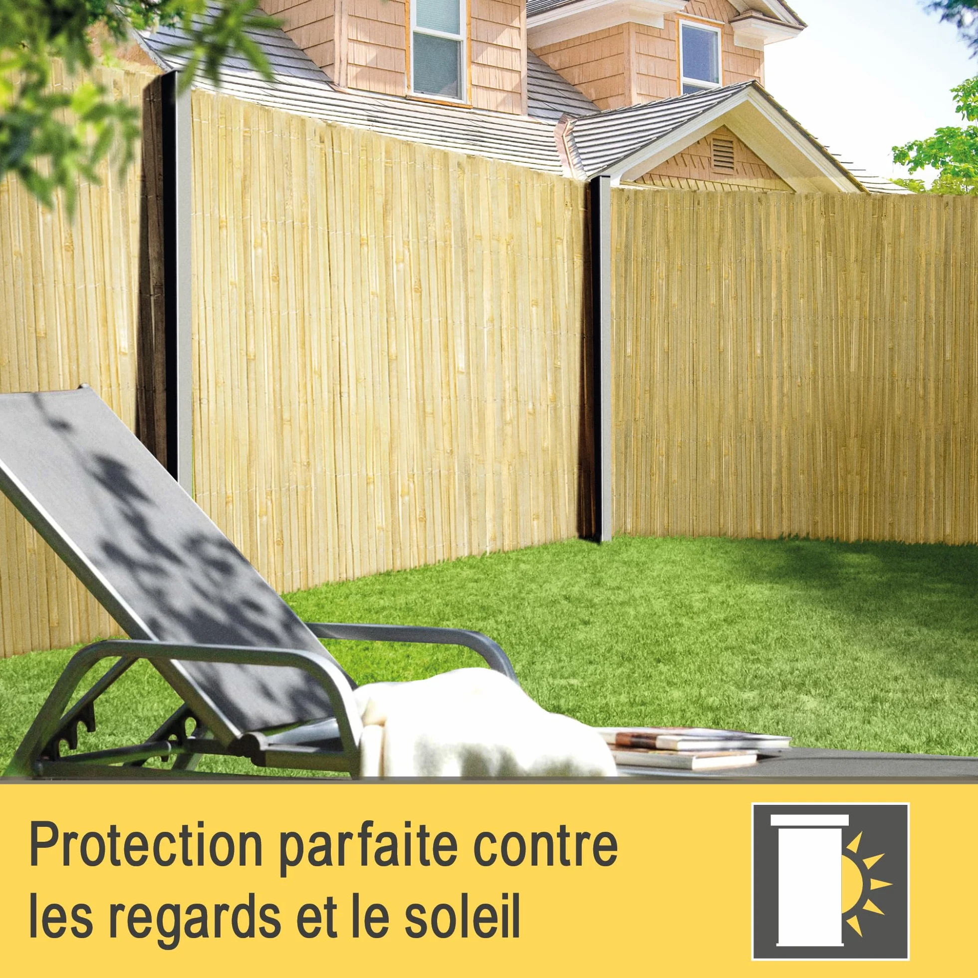 Sol Royal Canisse Brise Vue Balcon Bambou 180x600 cm Clair Brillant – Canisse Bambou Balcon Palissade Jardin Exterieur – Cache Balcon Brise Vue 1m80 Pare Vue Terrasse Extérieur