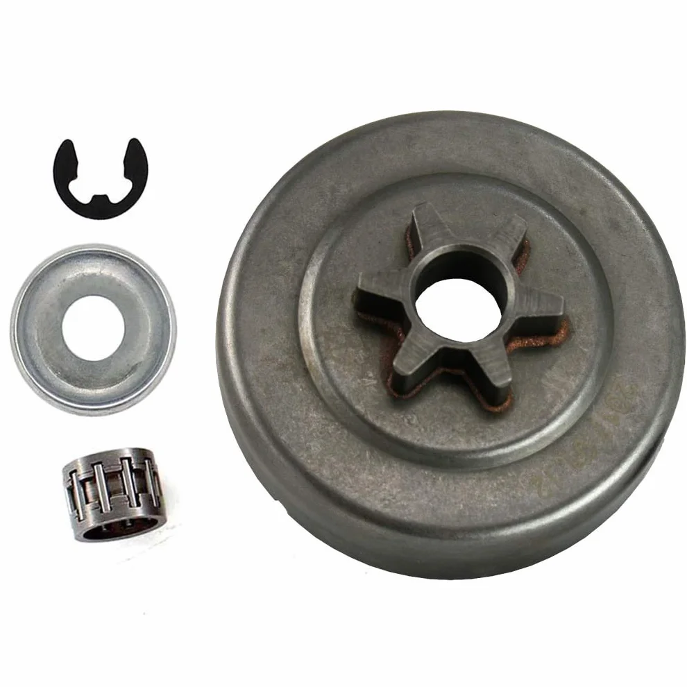 AISEN Cloche d'embrayage 3/8 6T pour Stihl 017 018 021 023 025 MS170 MS180 MS210 MS230 MS250 Tronçonneuse avec Roulements à aiguilles