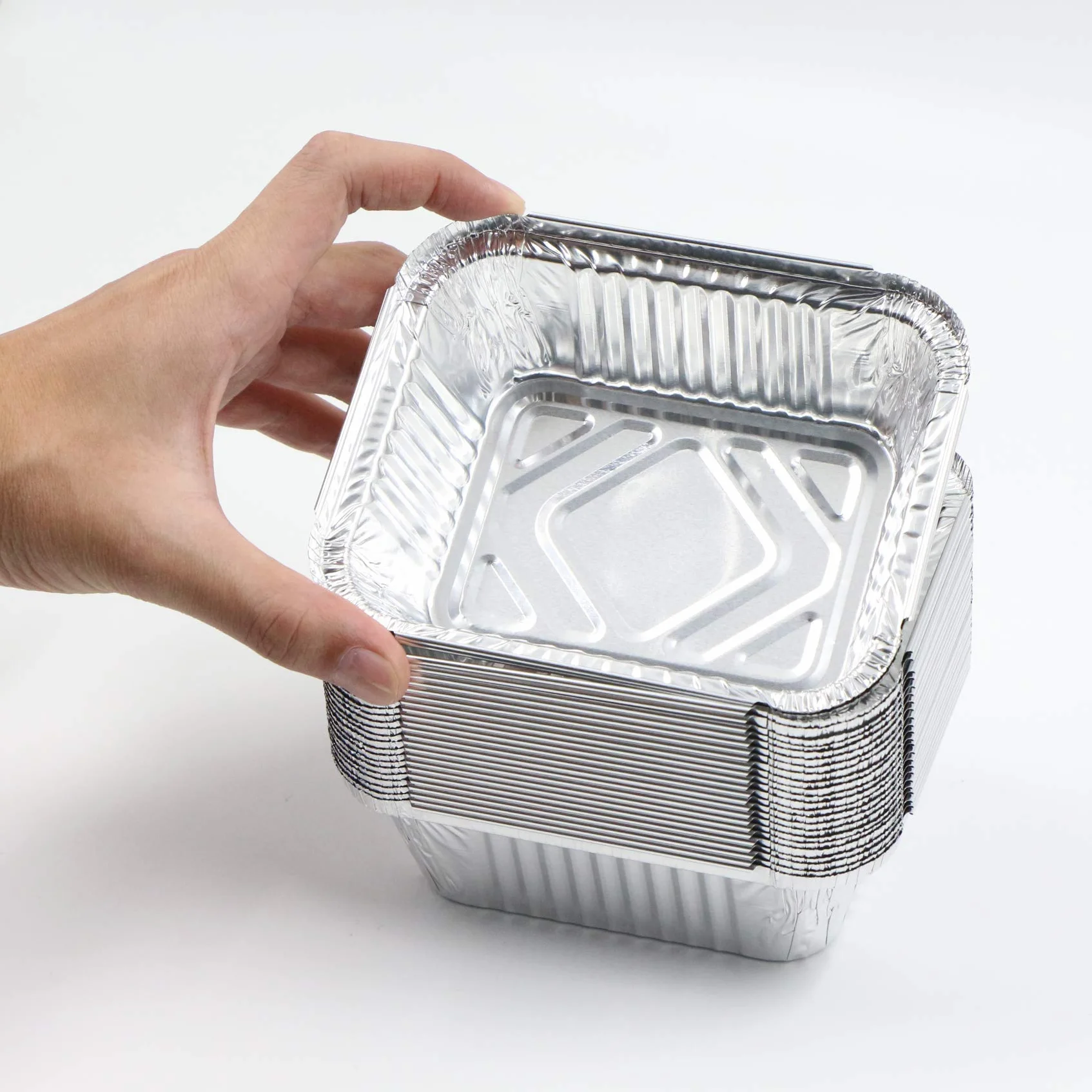 Bols jetables aluminium 400 ml 15 x 12 x 5 cm lot de 25 pour barbecue cuisson