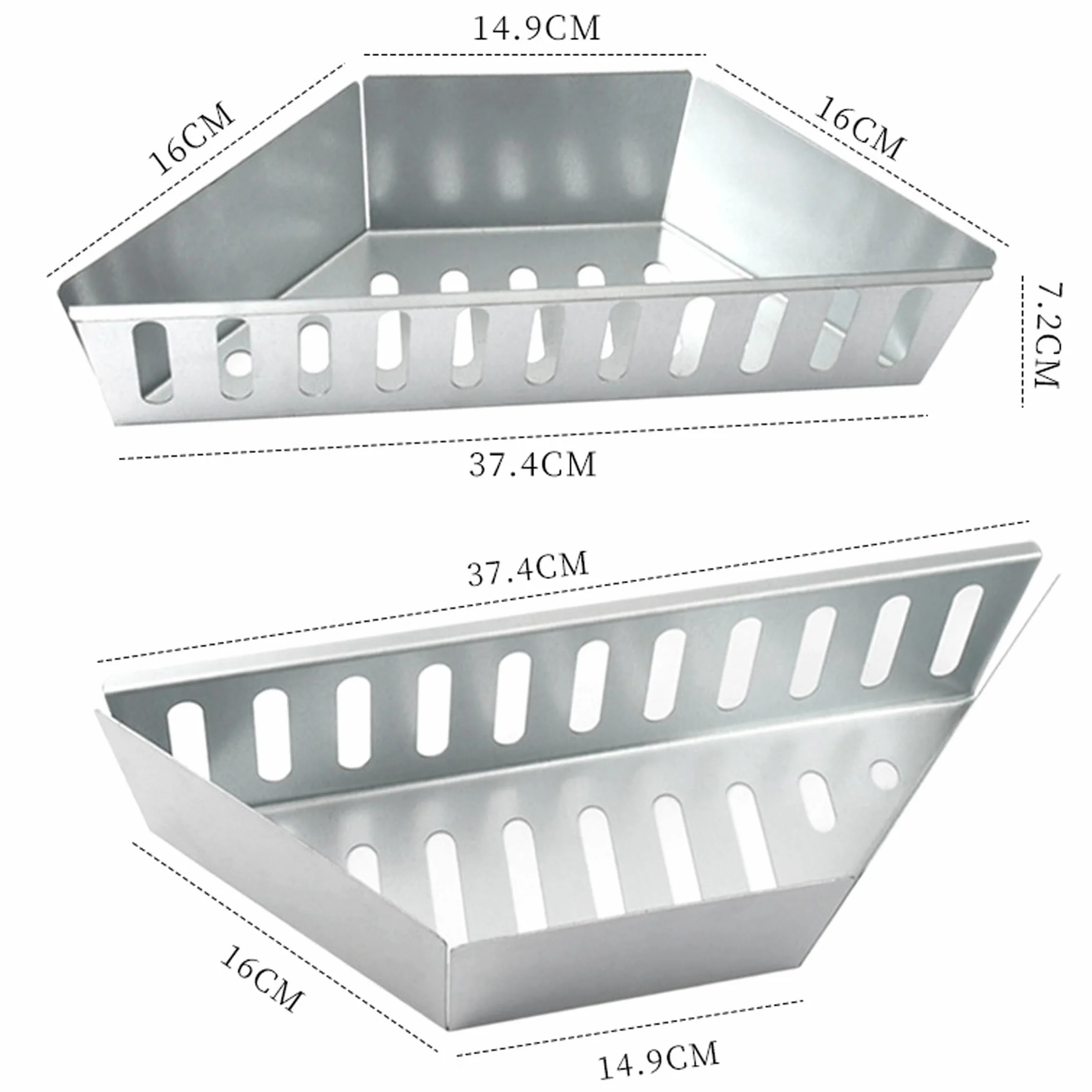 Panier de Barbecue 39 cm, Accessoire BBQ pour Grille à Charbon de Bois, Superposable pour Camping Extérieur