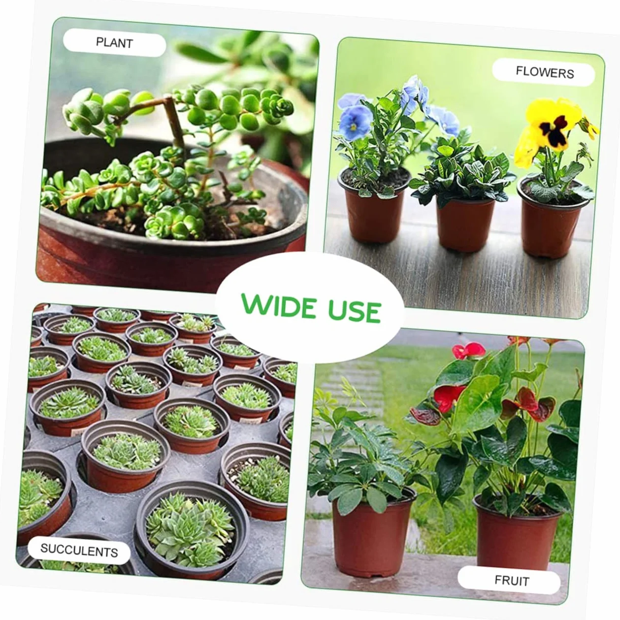 Abaodam 20 Pièces Pots de Fleurs Plastique pour Jardin