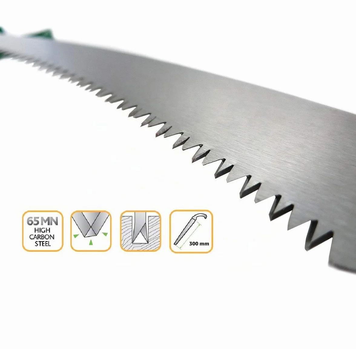 GRÜNTEK Scie d'élagage 380mm avec Lame Japonaise. Scie a main a bois Égoine. Outils de Jardinage Professionnel pour Jardin, Camping Bushcraft et Coupe de Branches