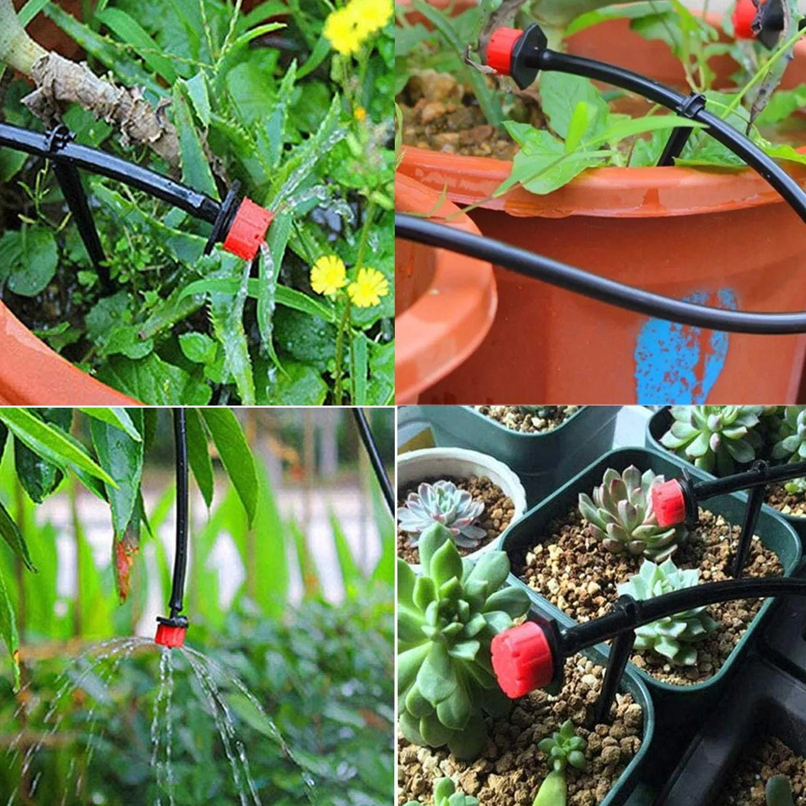 HOINCO Buse De Goutteur D'Irrigation Réglable 360 Degrés, Arroseurs Goutte à Goutte pour Tubes 4 mm ID, 200 Pièces