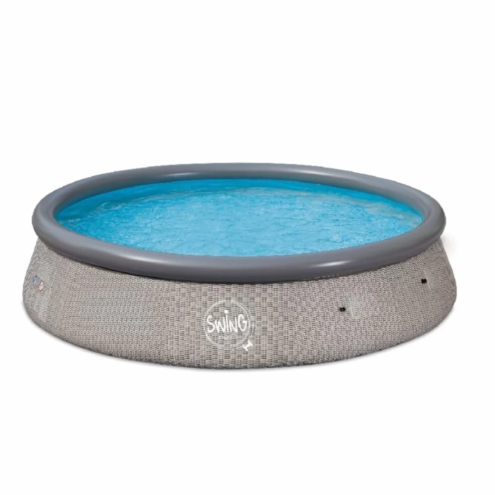 HAF® Piscine Quick Up grise 366 x 91 cm autoportante sans pompe