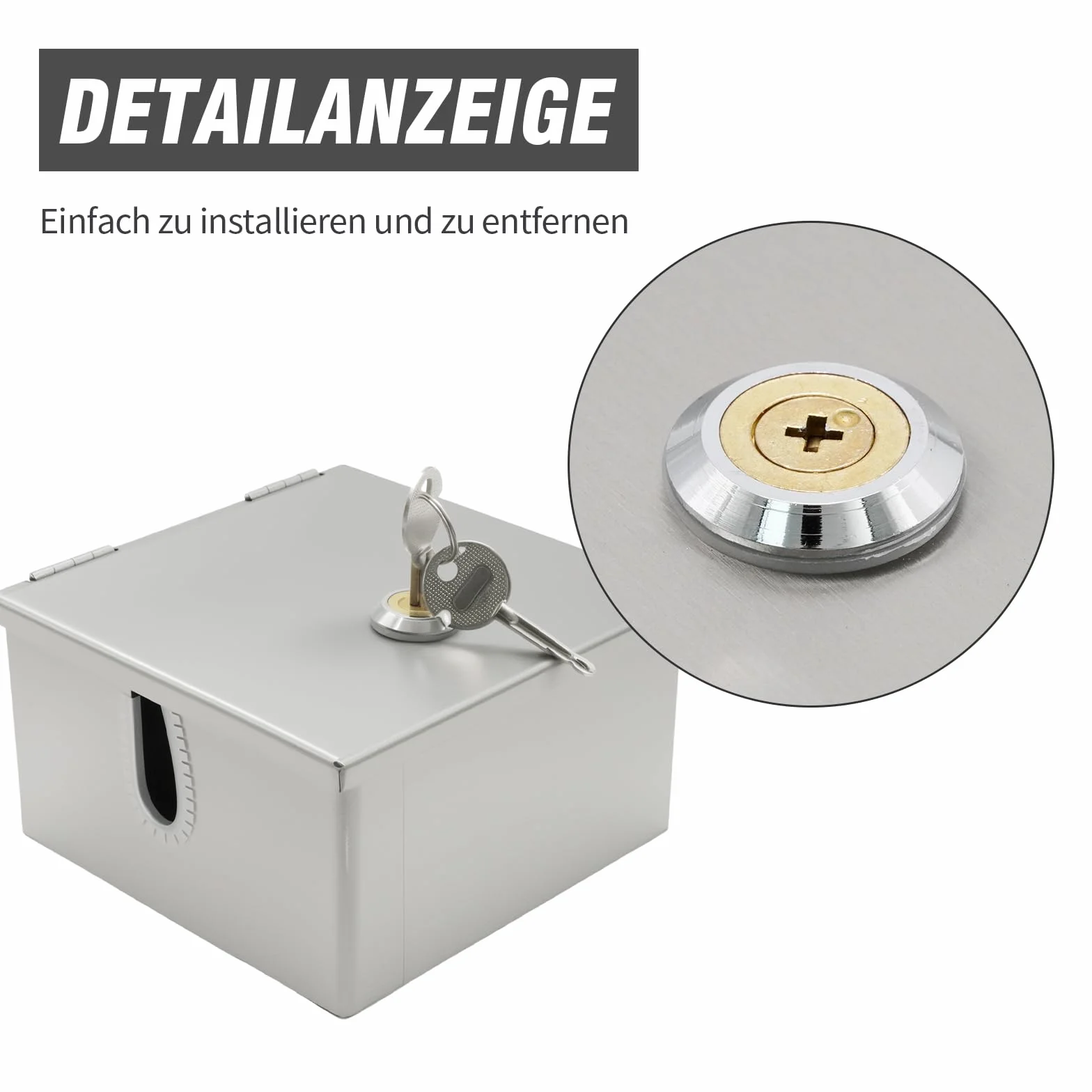 120 mm × 120 mm × 65 mm - Armoire de commande étanche avec kit de boîtier en acier inoxydable - Convient pour la protection des prises extérieures et une alimentation sûre (120 mm x 120 mm x