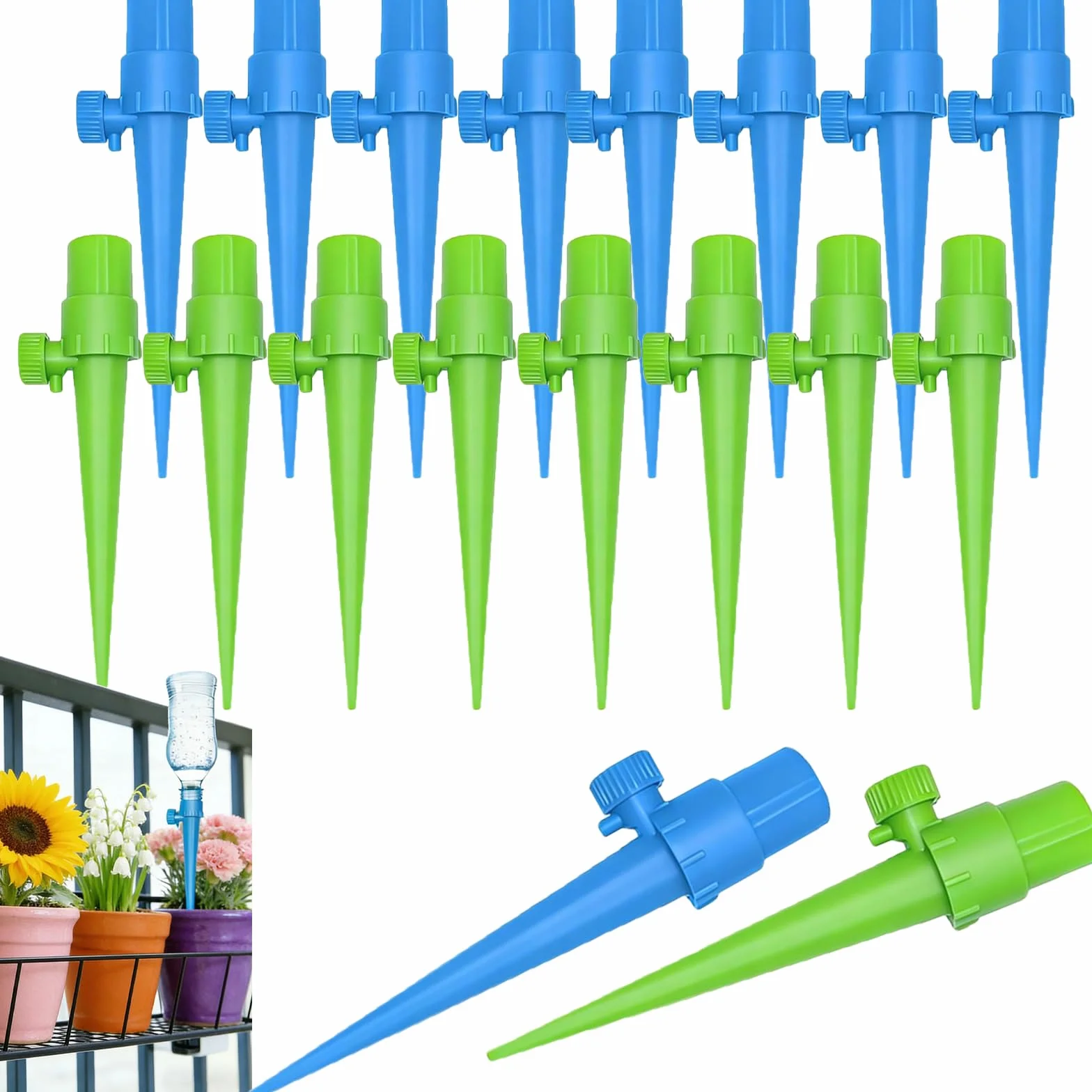 Kit Irrigation Goutte à Goutte 32 Pièces avec Vannes Arrosage Lent Précis