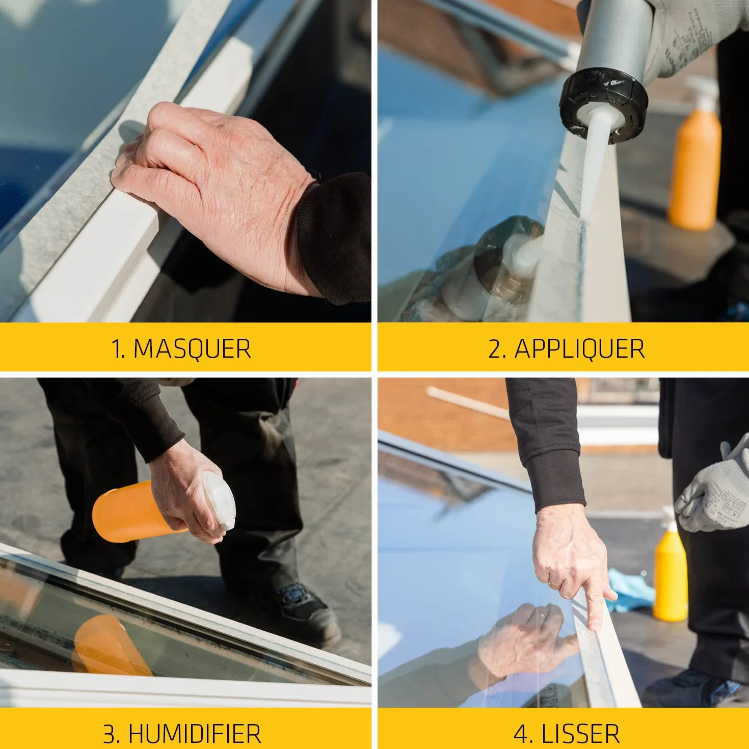 SIKA - Mastic silicone spécial verre - SikaSeal-162 Vitrage transparent - Étanchéité des vitrages, verrières, serres - Intérieur et extérieur - 300 ml