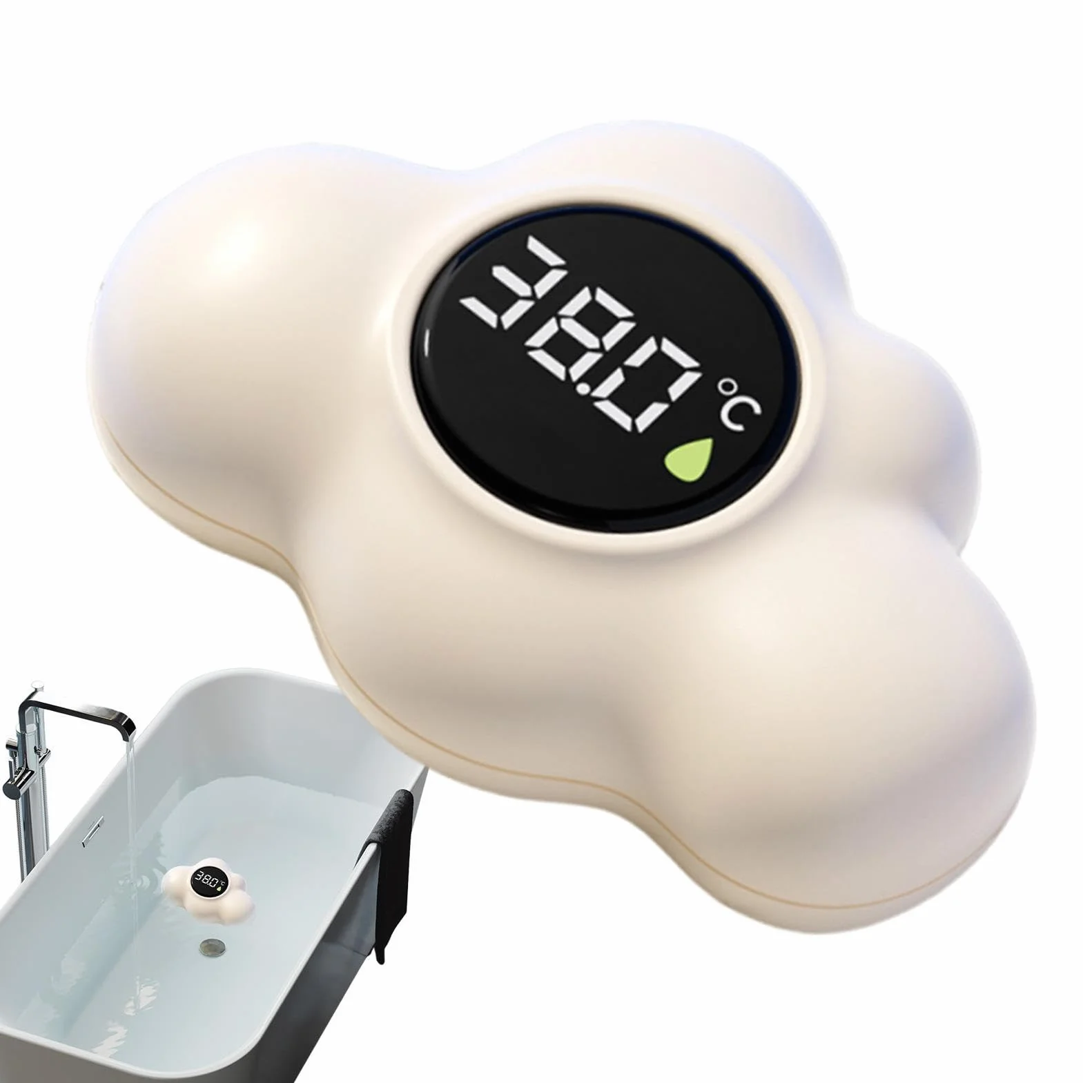 Thermomètre de Bain Bébé 3 Couleurs Écran LED Sans BPA