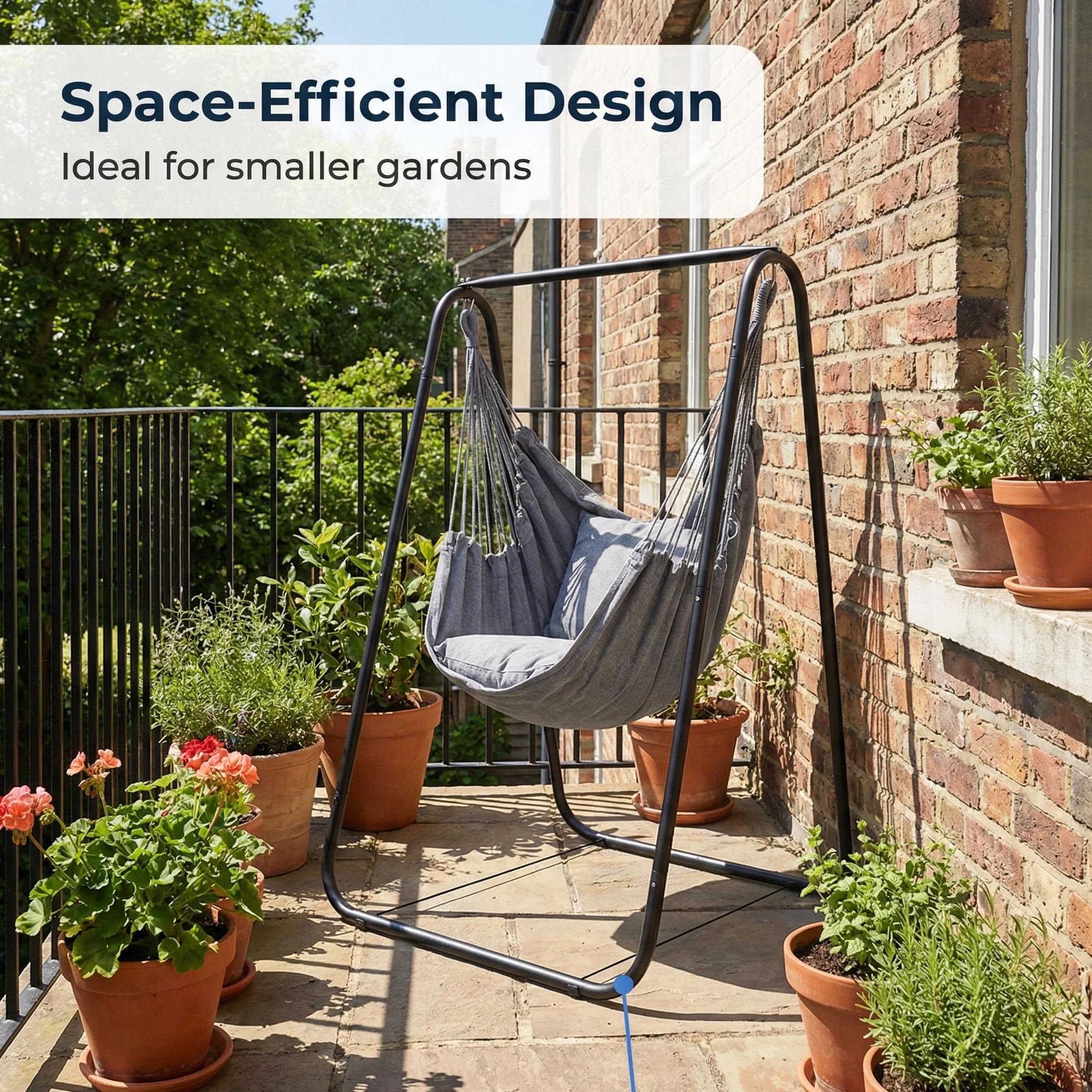 Support de chaise hamac en A acier robuste hauteur réglable pieds antidérapants chaise suspendue intérieur extérieur