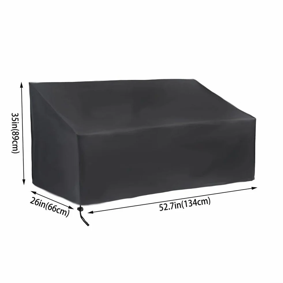 Housse de banc de jardin imperméable 2/3/4 places 134 x 66 x 89 cm