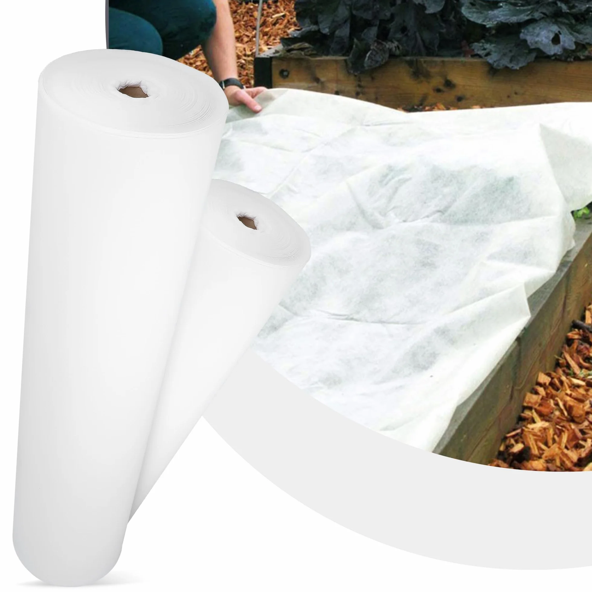 Voile Horticole Protection des Plantes 1,1 x 100m 17g Blanc Couverture Anti Insecte Jardin