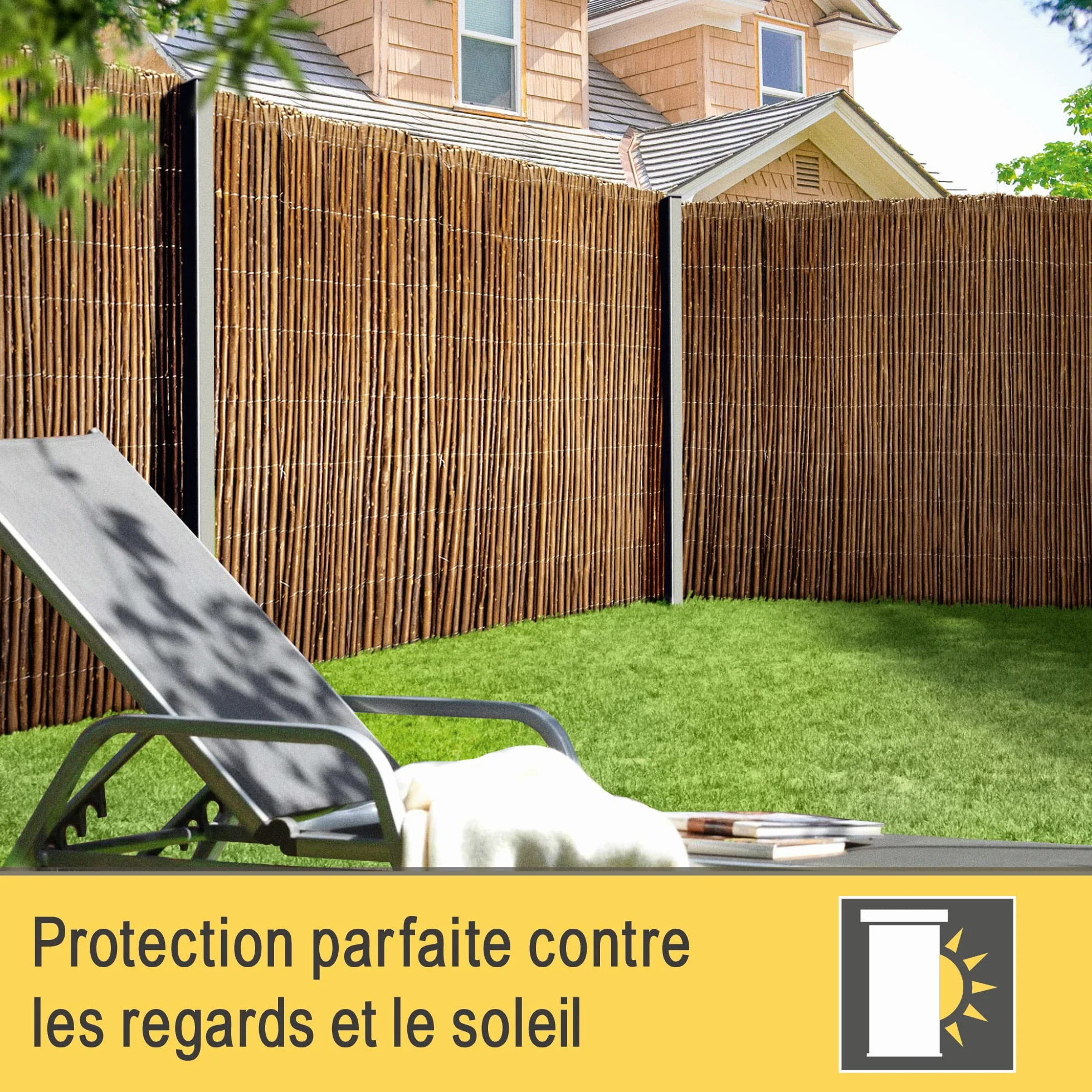 Sol Royal Canisse en Osier Brise-Vue Balcon 500x160 cm Pare Soleil Terrasse Protection Vent Saule