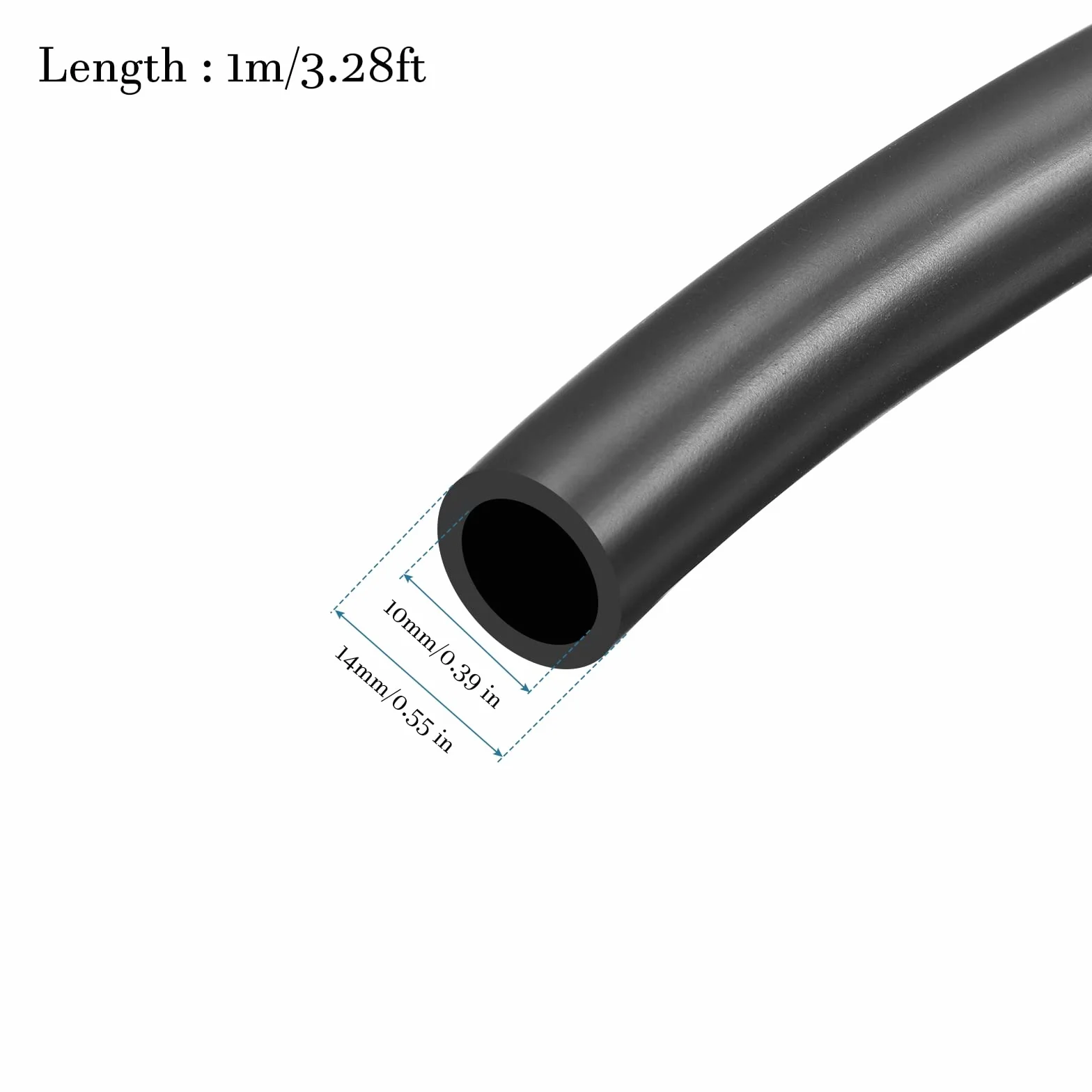 QUARKZMAN Durite Lubrifiant Huile Tuyau Flexible 10mm x 14mm 1m Résistant Huile