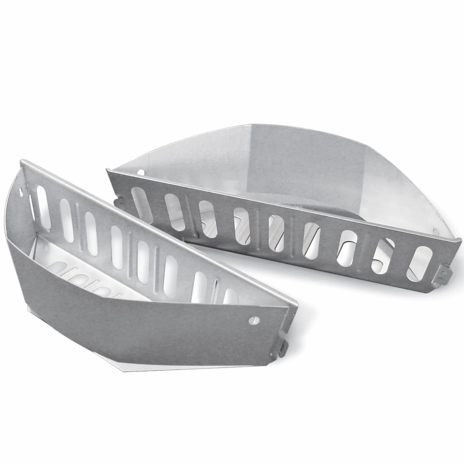 Weber Paniers à charbon de bois acier galvanisé 47 cm Argent set de 2