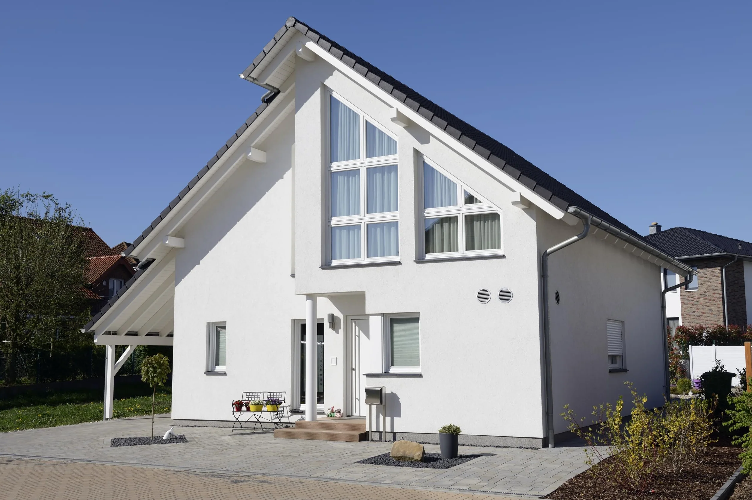 Tollens - Peinture Façade Acrylique Ultra Résistante, Pour Murs Extérieurs, Murets, Abris de Jardin, Mat, Blanc, 10L = 70 m2