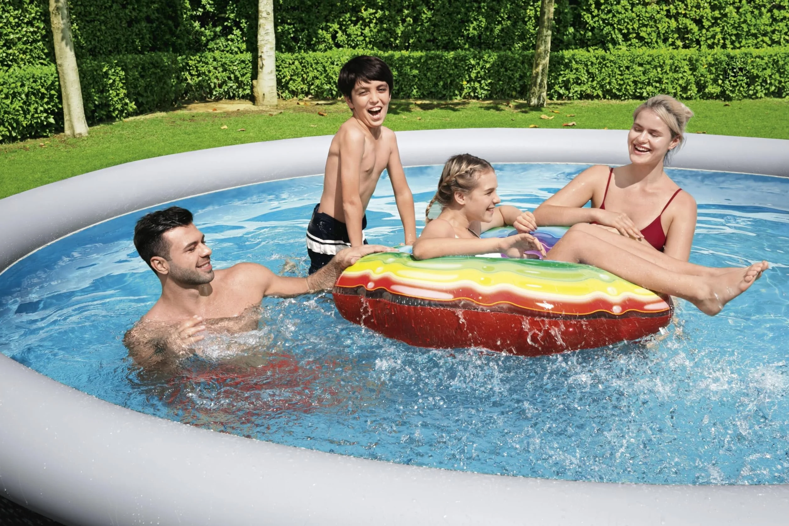 Bestway Piscine autoportée Fast Set Aspect Rotin 4.57 x 1.07 m