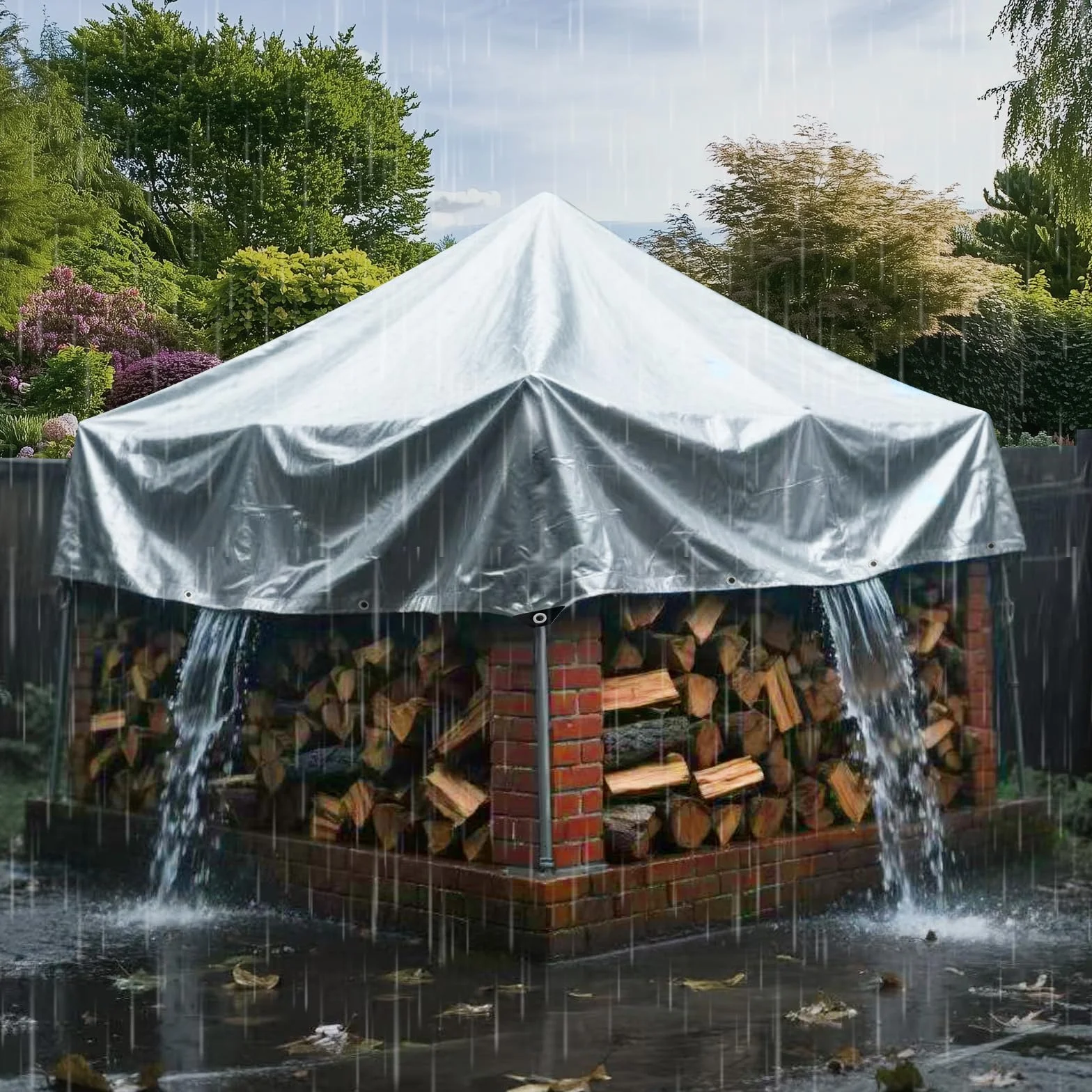 Bâche imperméable et résistante en polyéthylène pour extérieur,épaisseur de 160 g/m²,résistante au Gel et aux UV,pour Jardin,tonnelle,Camping,Meubles,abri de Jardin