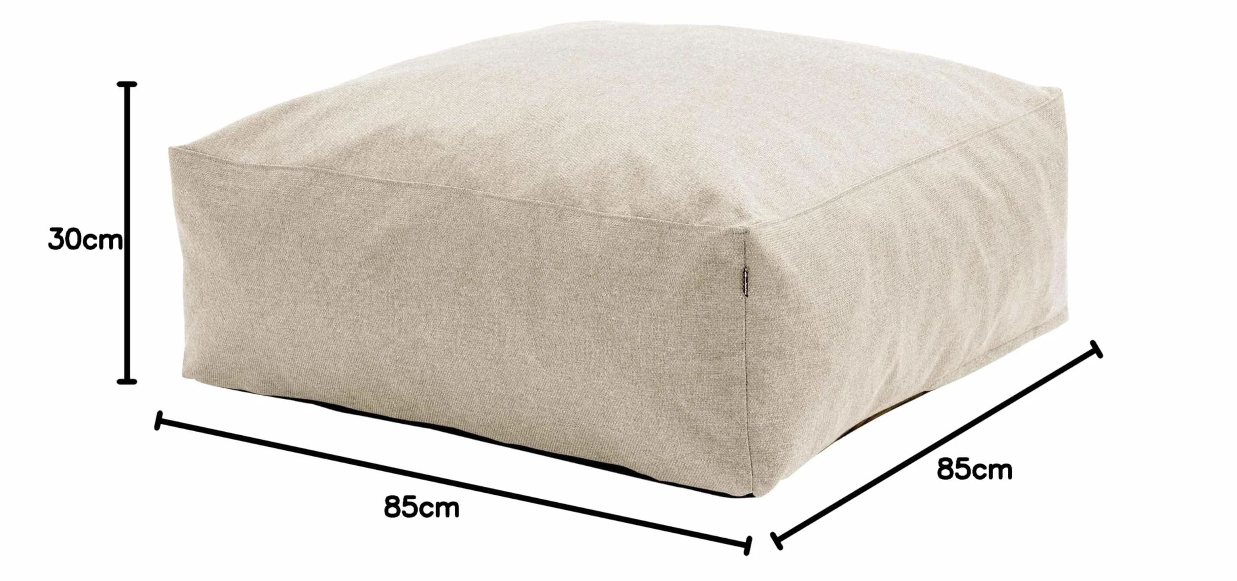 Oviala Pouf de Jardin Beige Canapé Modulable